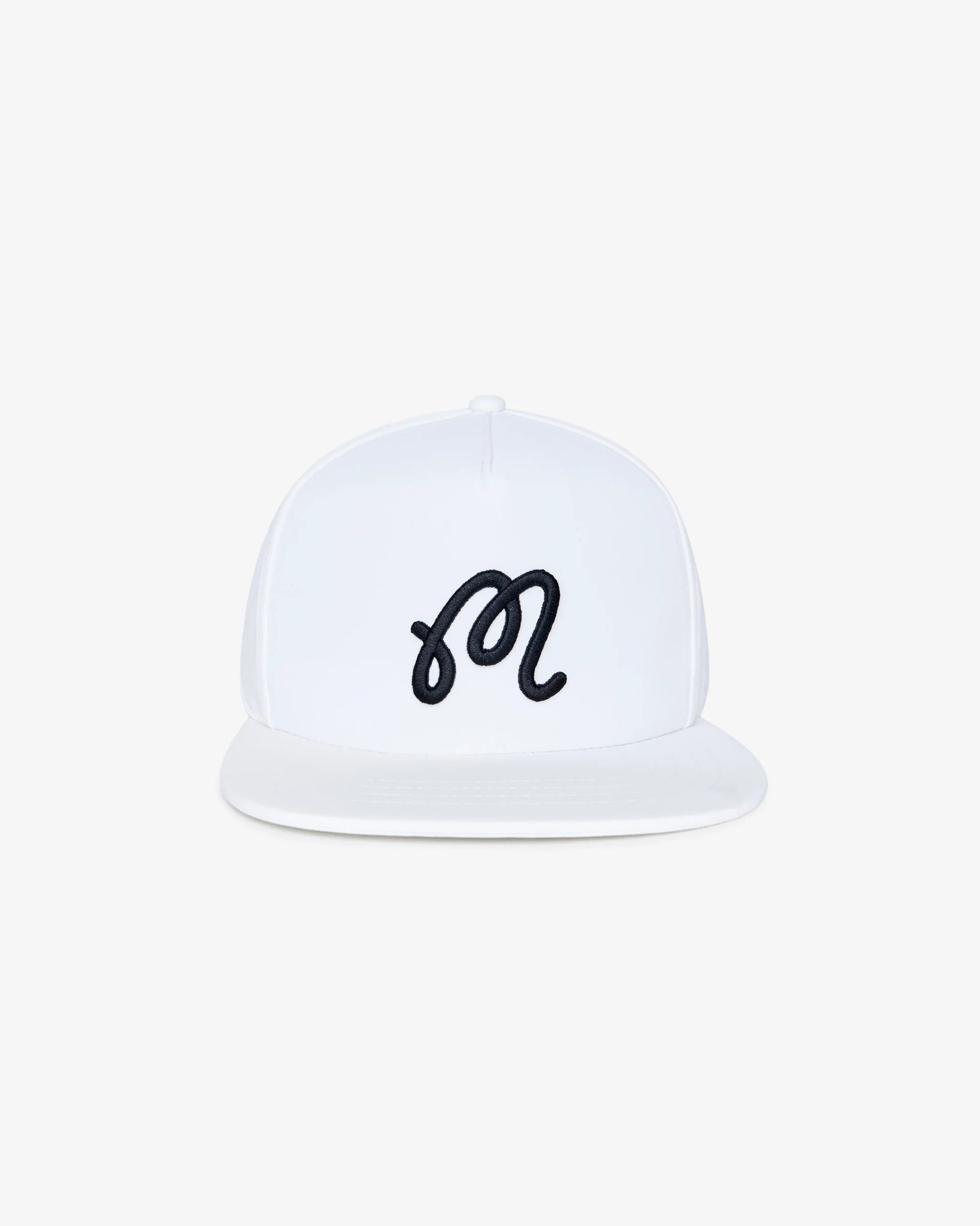 Malbon M Snapback Hat - White