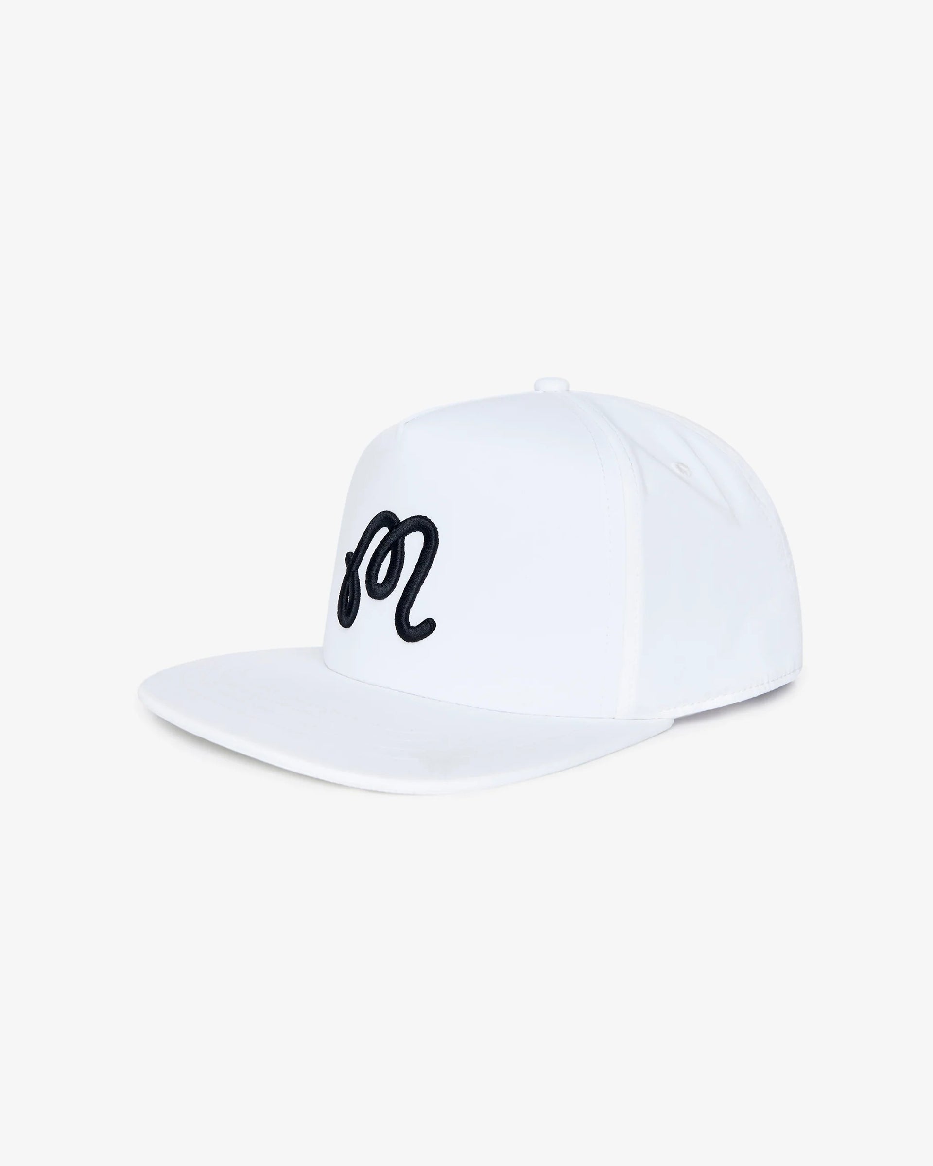 Malbon M Snapback Hat - White