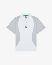 Malbon Performance Pique Polo - White/Silver