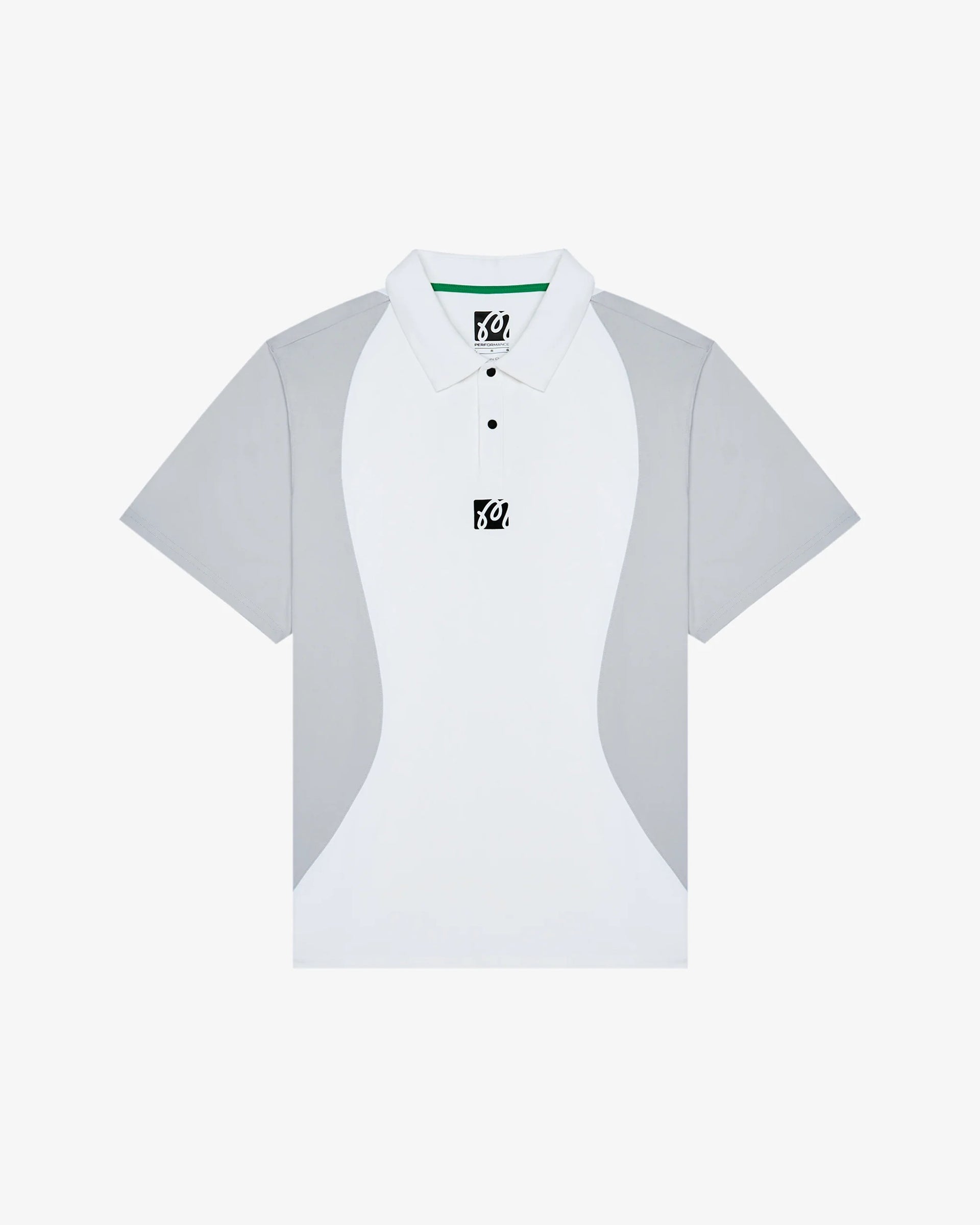 Malbon Performance Pique Polo - White/Silver