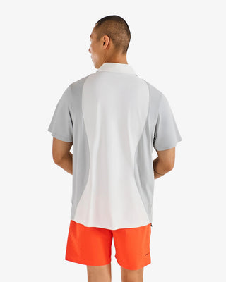 Malbon Performance Pique Polo - White/Silver