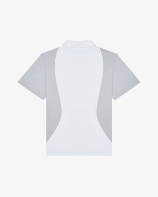 Malbon Performance Pique Polo - White/Silver