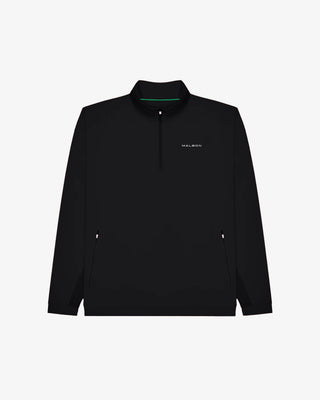 Malbon Performance Quarter Zip Shell Pullover - Black