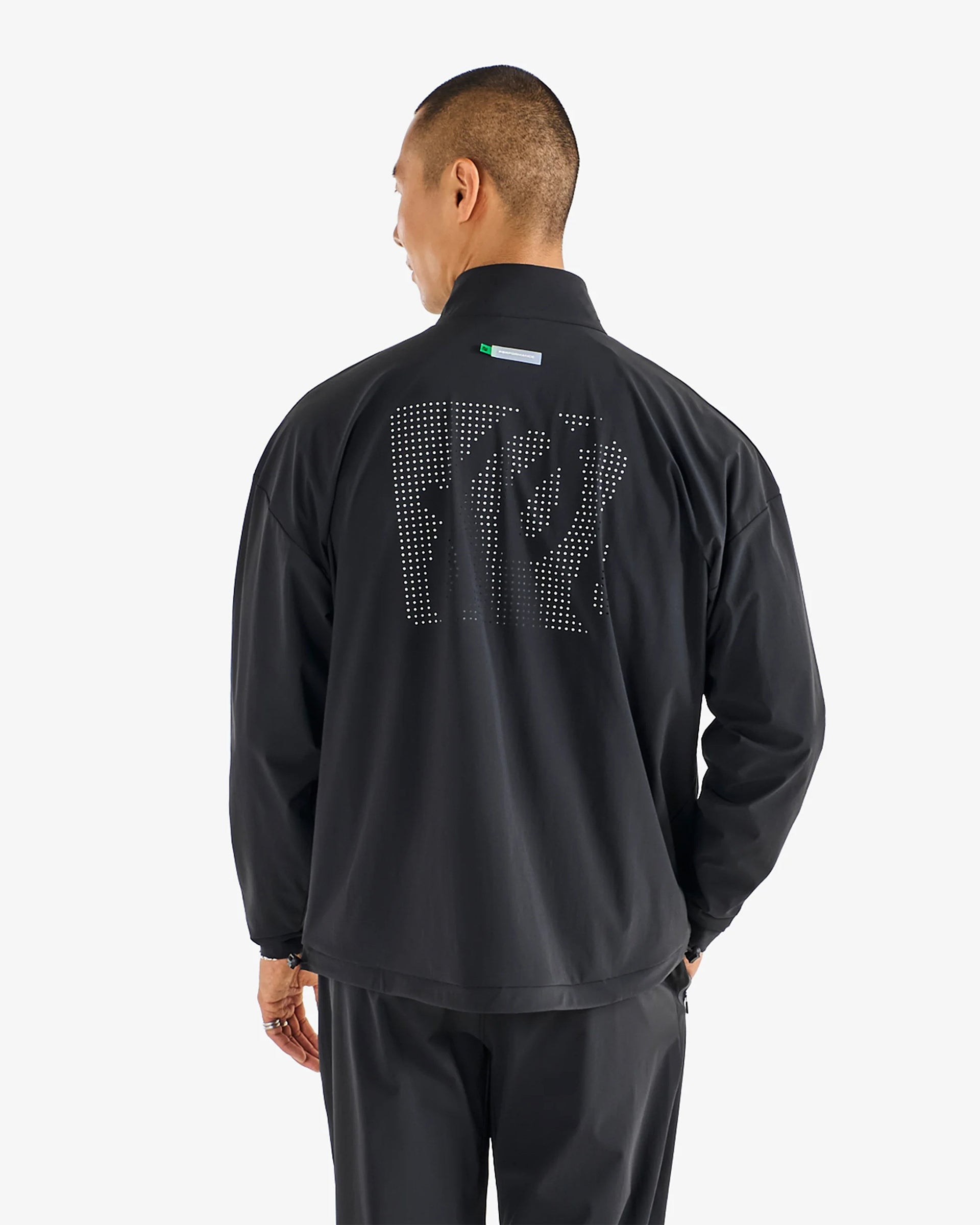 Malbon Performance Quarter Zip Shell Pullover - Black
