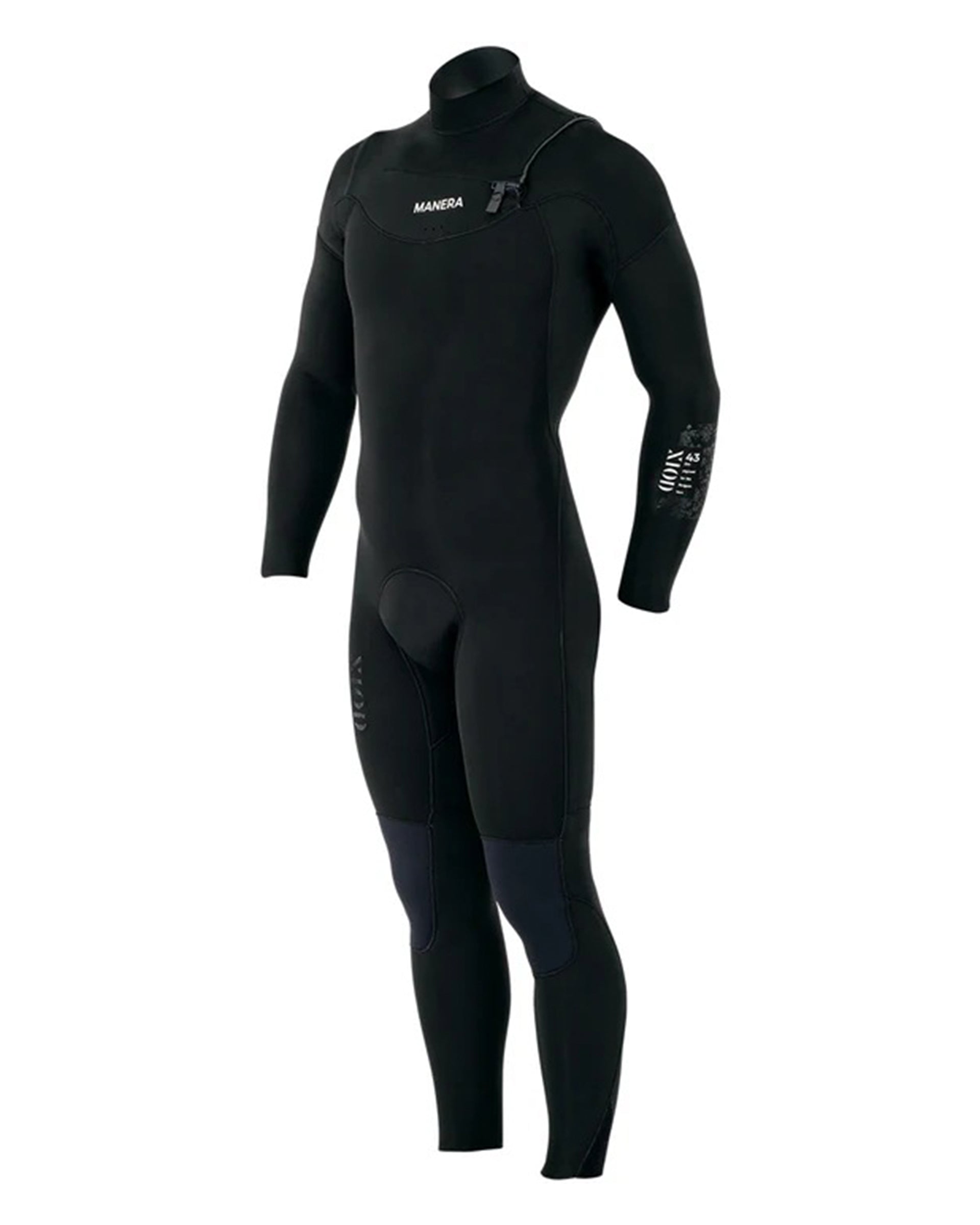 Manera Men's X10D Meteor Front Zip 4/3mm Fullsuit Wetsuit - Black