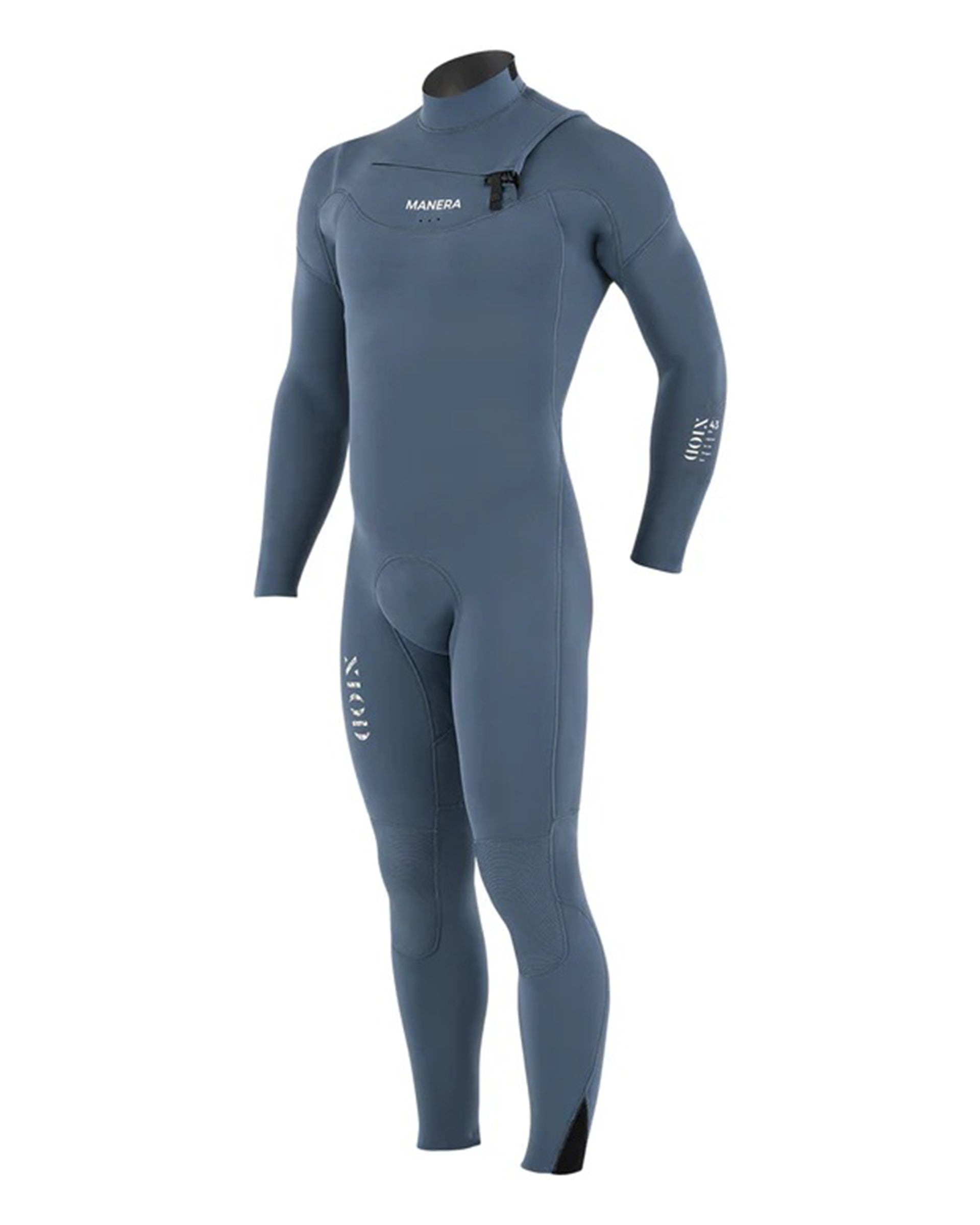 Manera Men's X10D Meteor Front Zip 4/3mm Fullsuit Wetsuit - Pewter