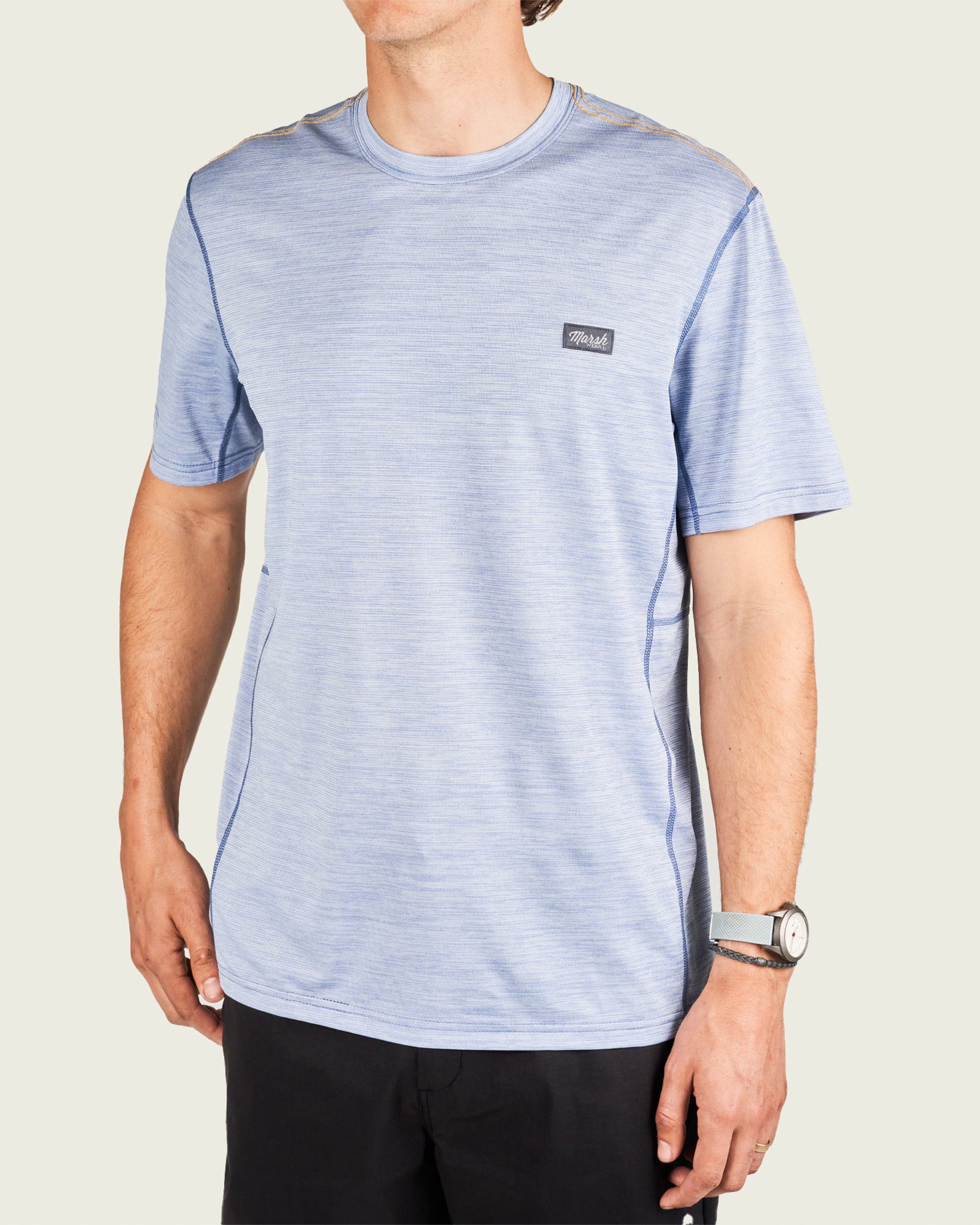 Marsh Wear High Noon Tech S/S T-Shirt - Riviera Heather