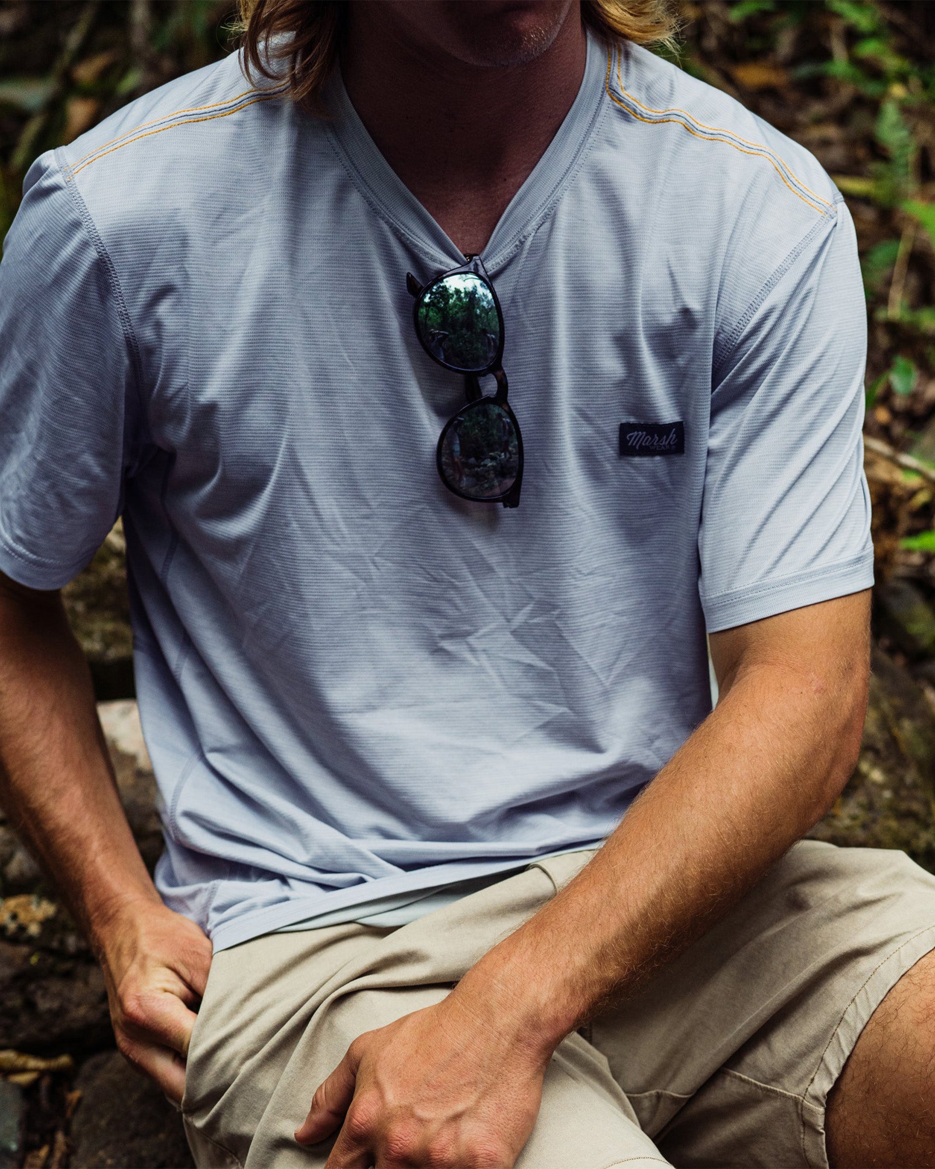 Marsh Wear High Noon Tech S/S T-Shirt - Riviera Heather