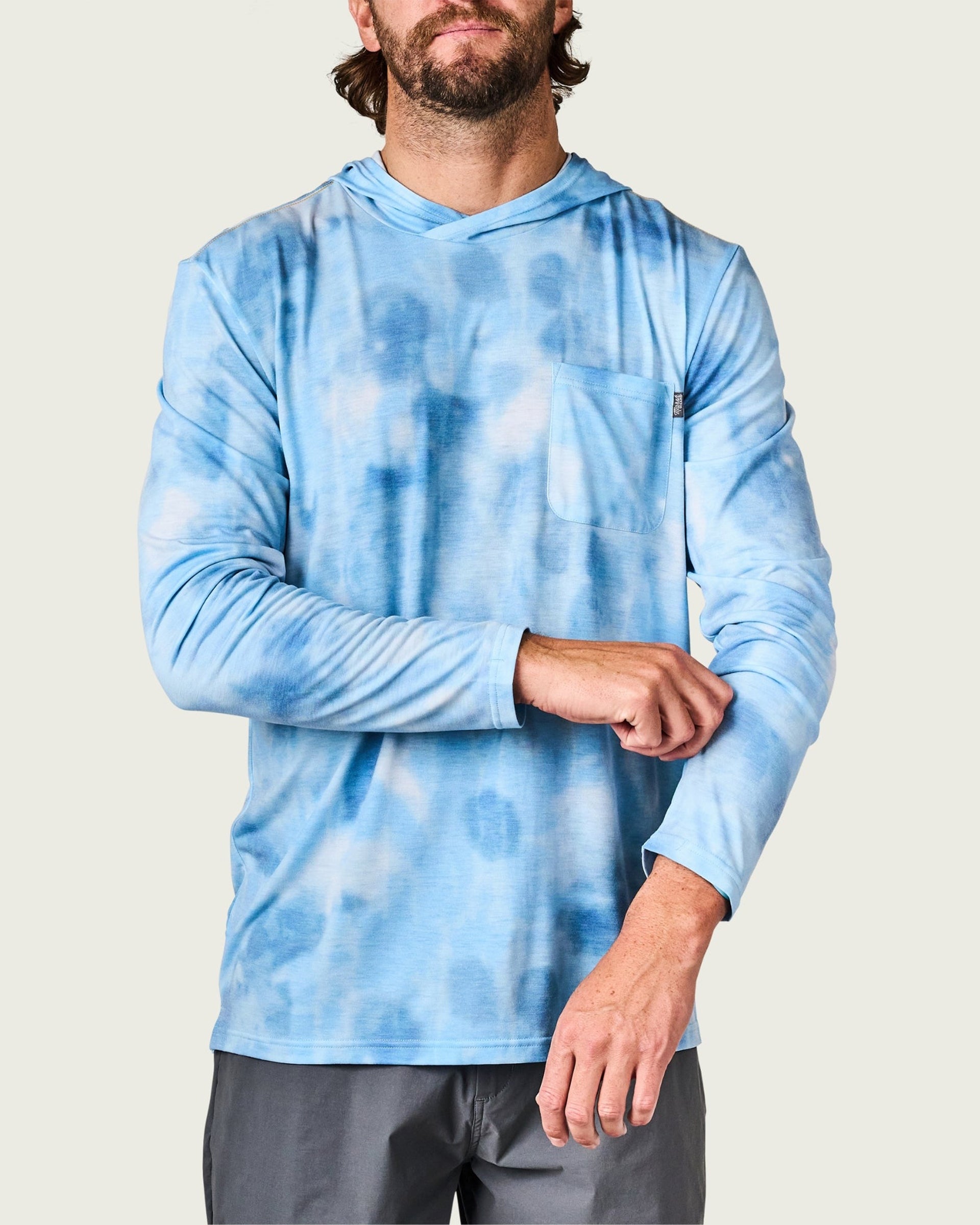 Marsh Wear Buxton Tech Hoodie - Light Blue Salt Camo