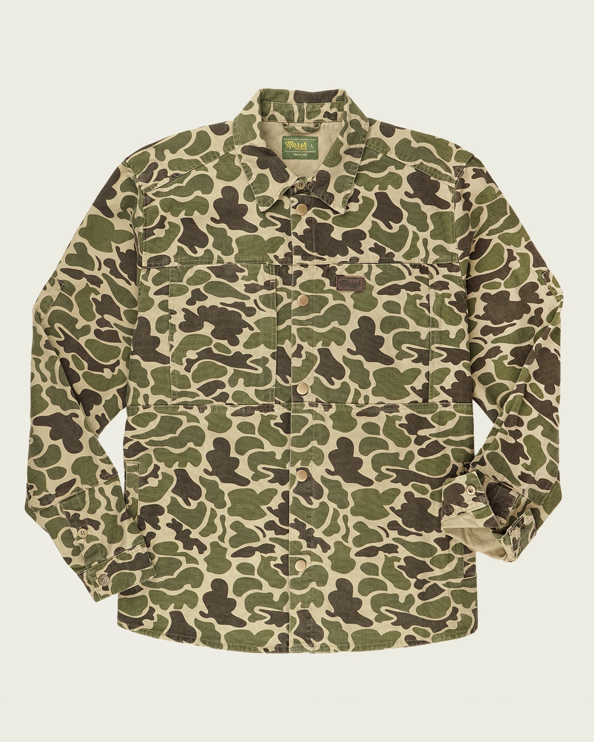 Marsh Wear Delano Shacket - Green Mallard Camo