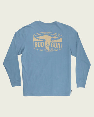 Marsh Wear Duck Patch Long Sleeve T-Shirt - Slate Blue
