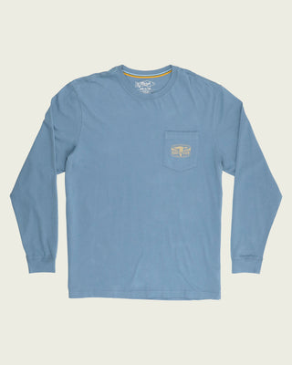 Marsh Wear Duck Patch Long Sleeve T-Shirt - Slate Blue