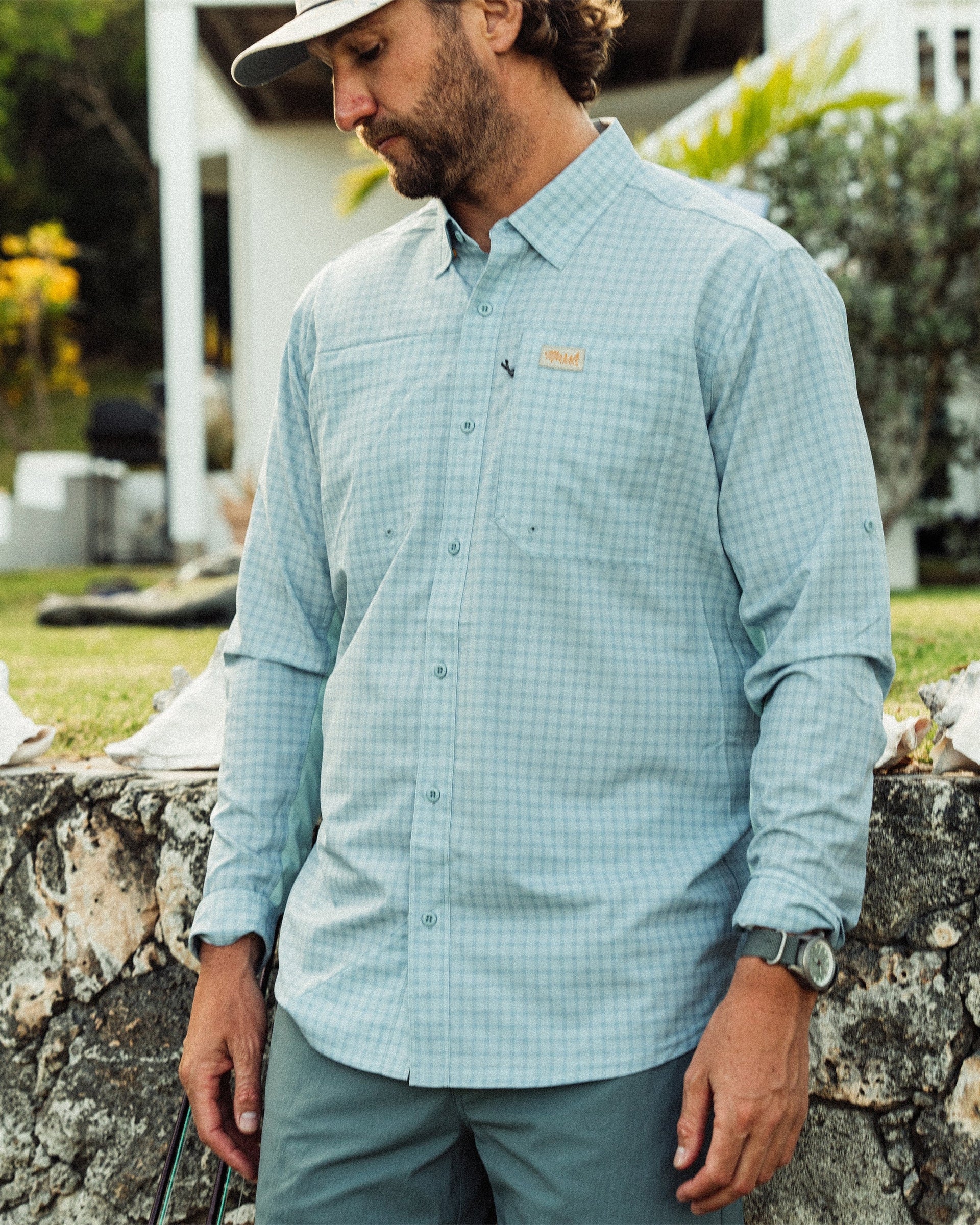 Marsh Wear Lenwood Tech Long Sleeve Shirt - Cloud