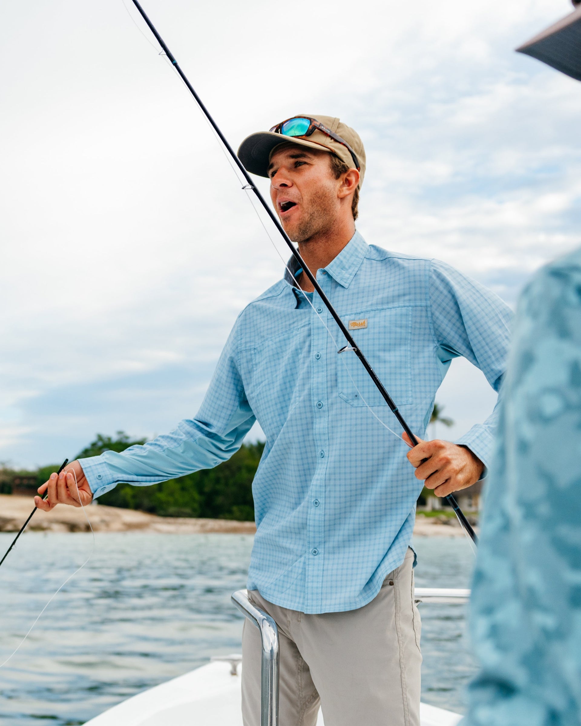 Marsh Wear Lenwood Tech Long Sleeve Shirt - Cloud