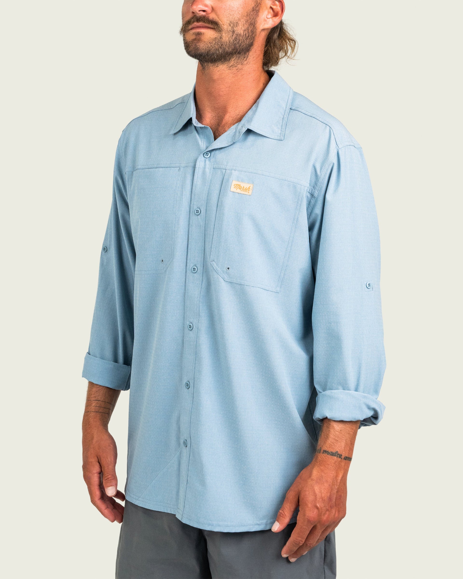 Marsh Wear Lenwood Tech Long Sleeve Shirt - Tourmaline