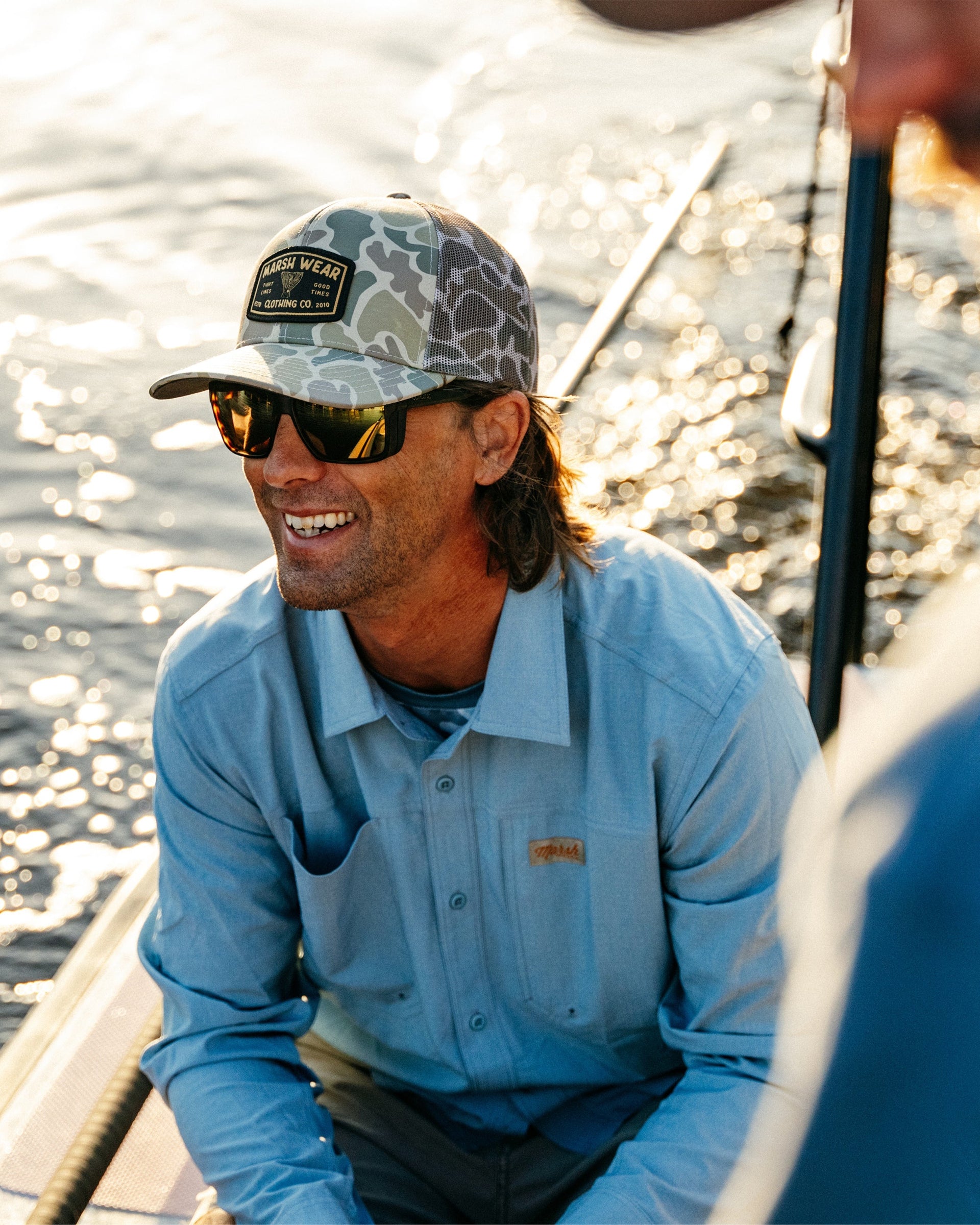 Marsh Wear Lenwood Tech Long Sleeve Shirt - Tourmaline