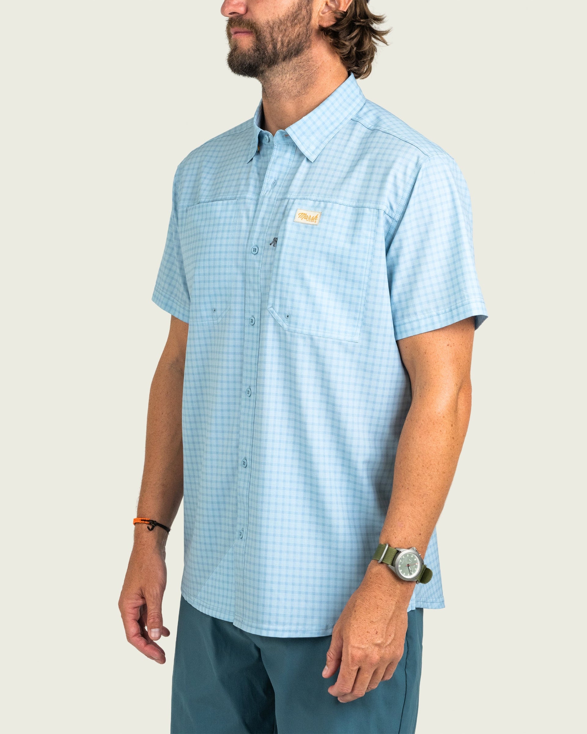 Marsh Wear Lenwood Tech Short Sleeve Shirt - Cloud