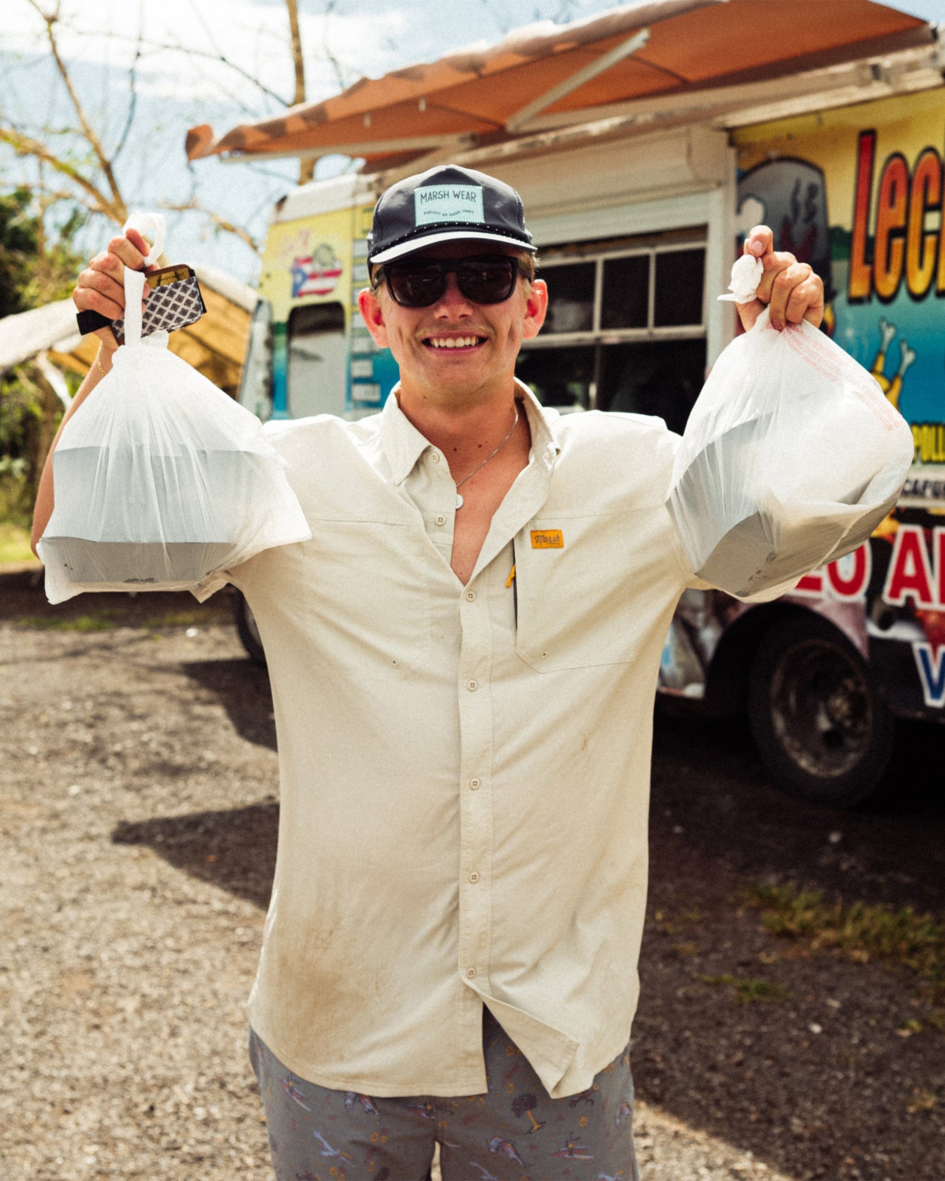 Marsh Wear Lenwood Tech Short Sleeve Shirt - Stone