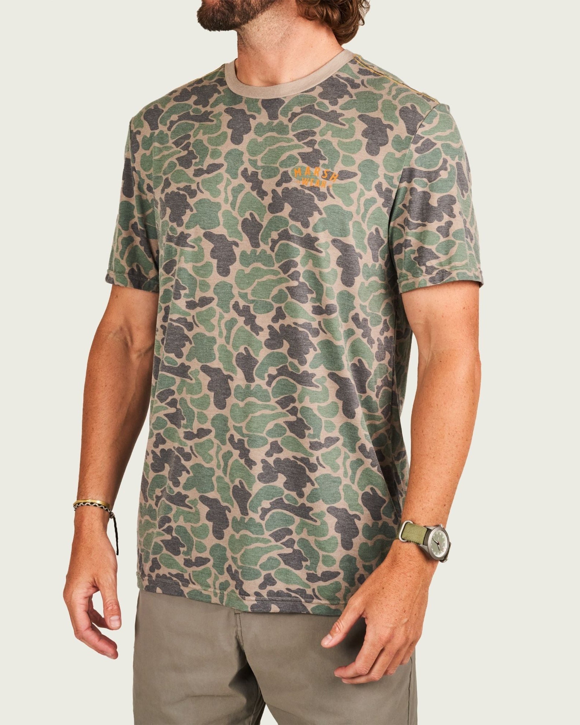 Marsh Wear Stackhouse Tech Tee - Green Camo