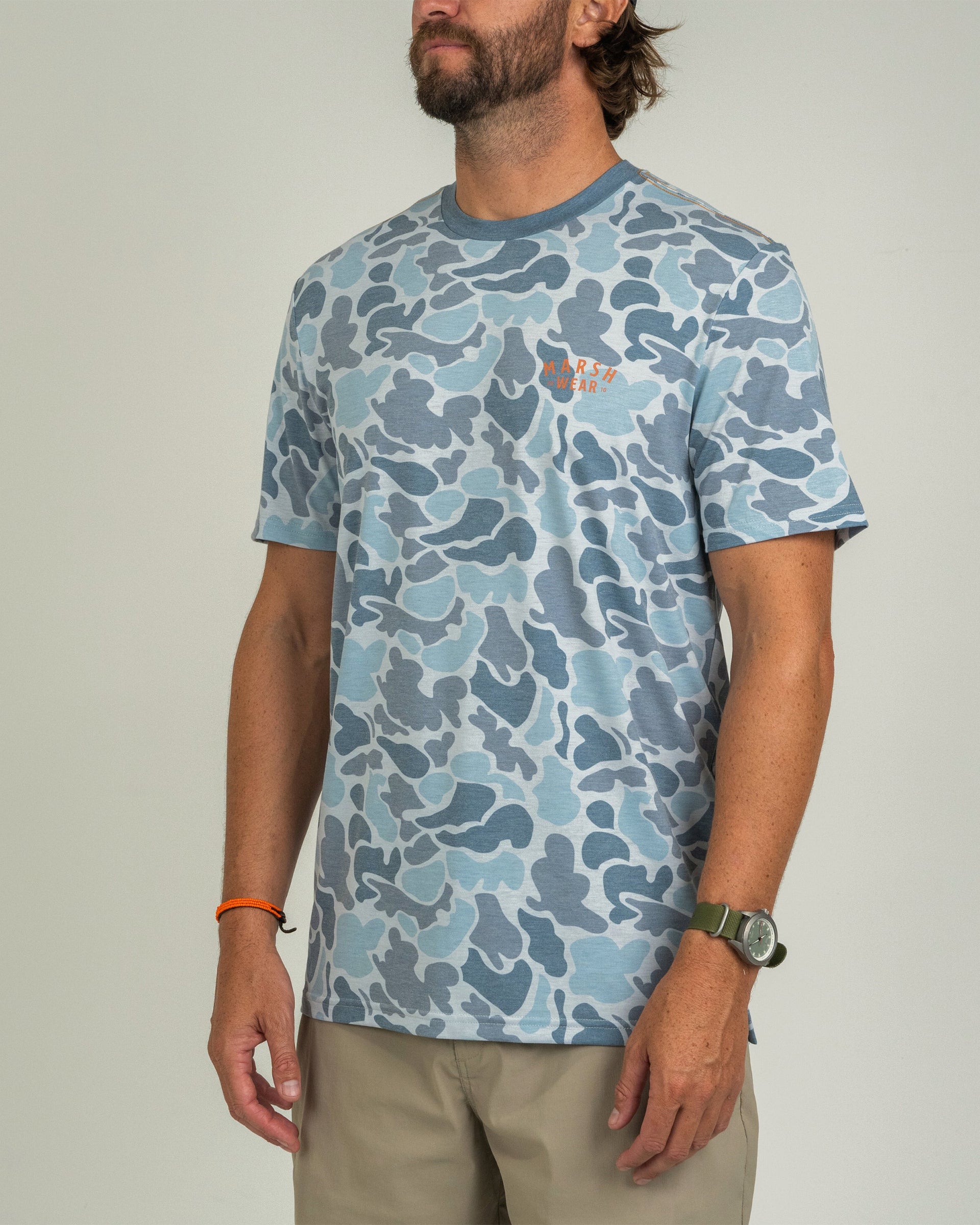Marsh Wear Stackhouse Tech Tee - Silver Mallard Camo