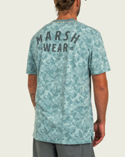Marsh Wear Stackhouse Tech Tee - Trellis Foxhole Heather