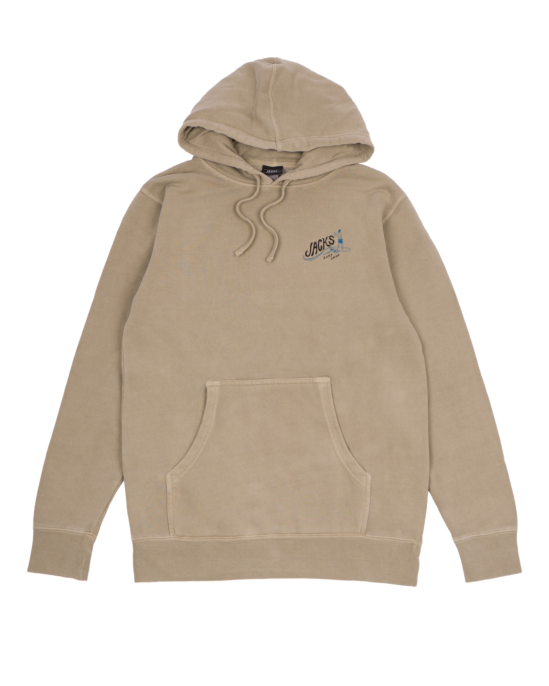 Jack's Surfboards Men's Bobber Pigment Dyed Pullover Hoodie - Cement