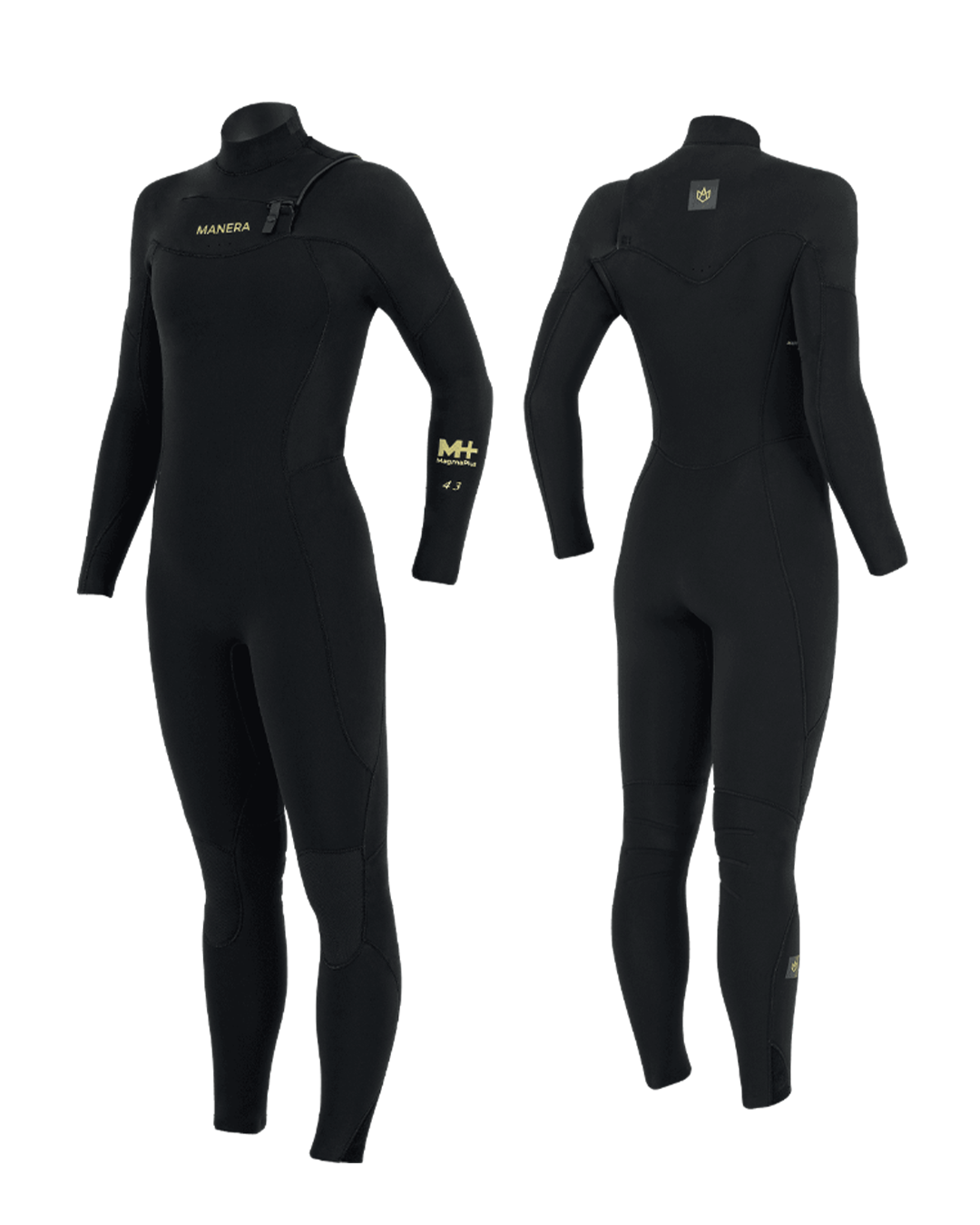 Women's Manera Meteor Magma 4/3mm Chest Zip Fullsuit Wetsuit - Black 