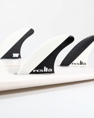 FCS II Mick Fanning PC Tri-Set Surf Fin-White / Black