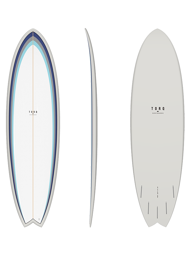 Mod Fish TET Tech Surfboard- Retro Blue Grey