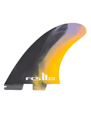 FCS II Mark Richards Twin + Stabiliser Surf Fins-Black / Colour Swirl