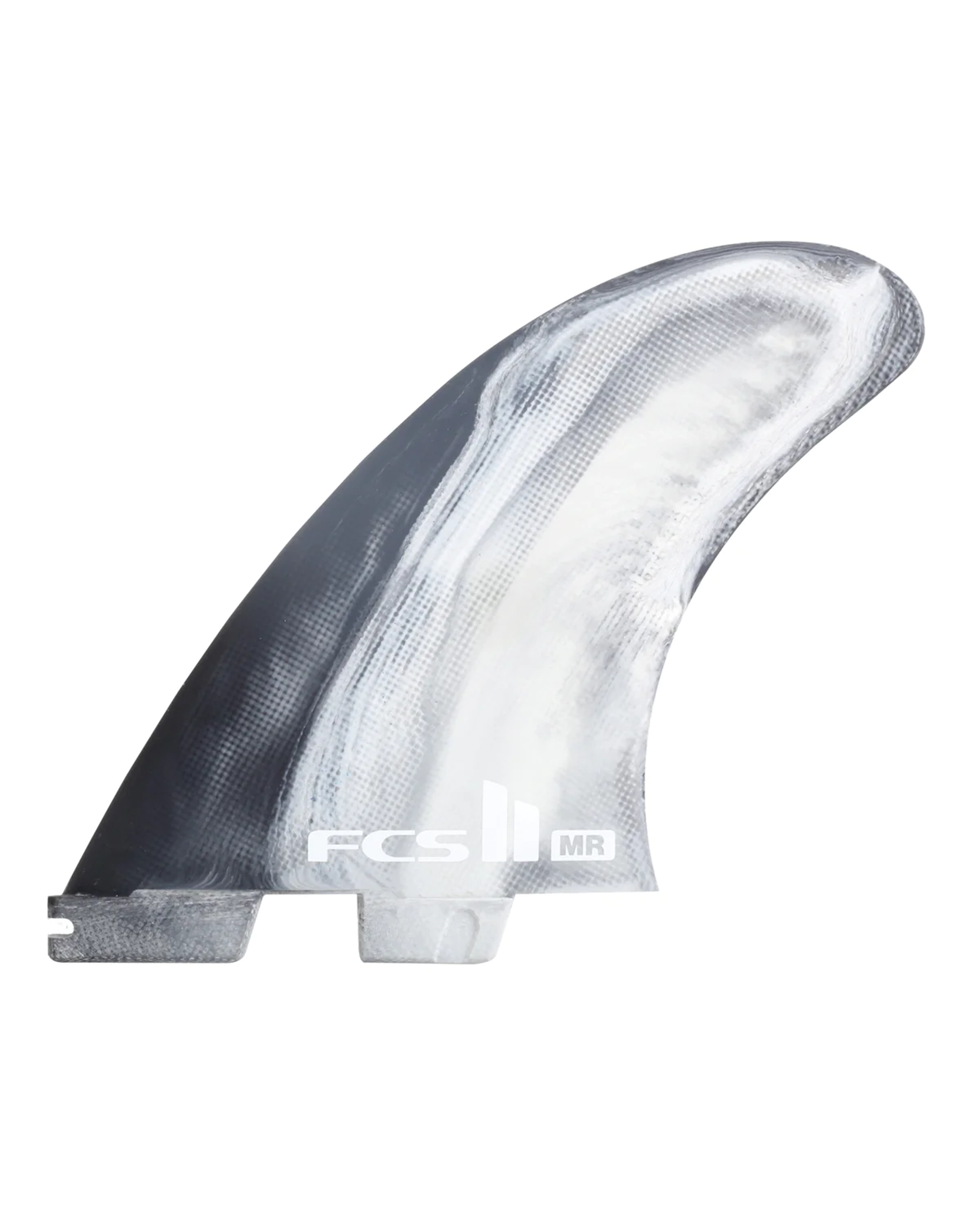 FCS II Mark Richards Twin + Stabiliser Surf Fins-Black / White Swirl