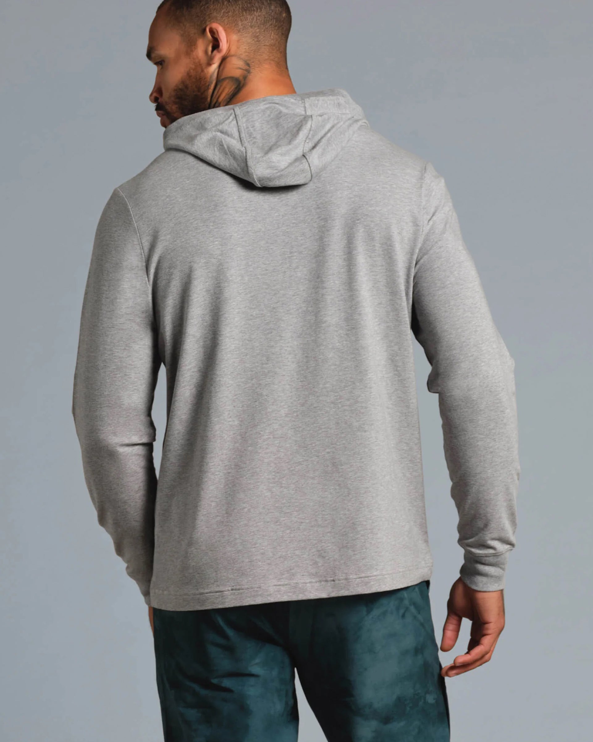 Municipal Enduro Stretch Long Sleeve Hooded T-Shirt - Athletic Gray