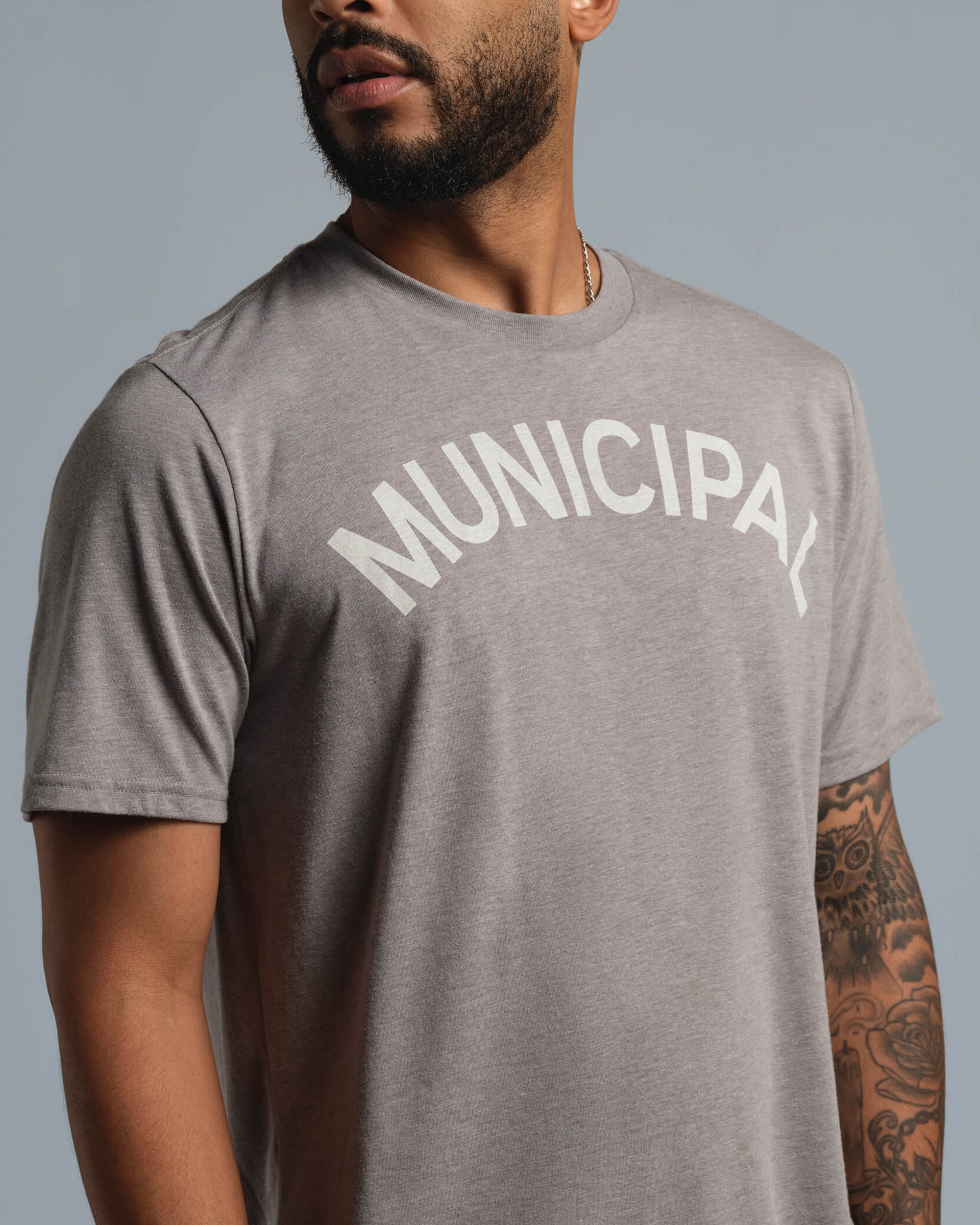 Municipal Origin Superblend Short Sleeve T-Shirt - Athletic Gray/Natural Heater