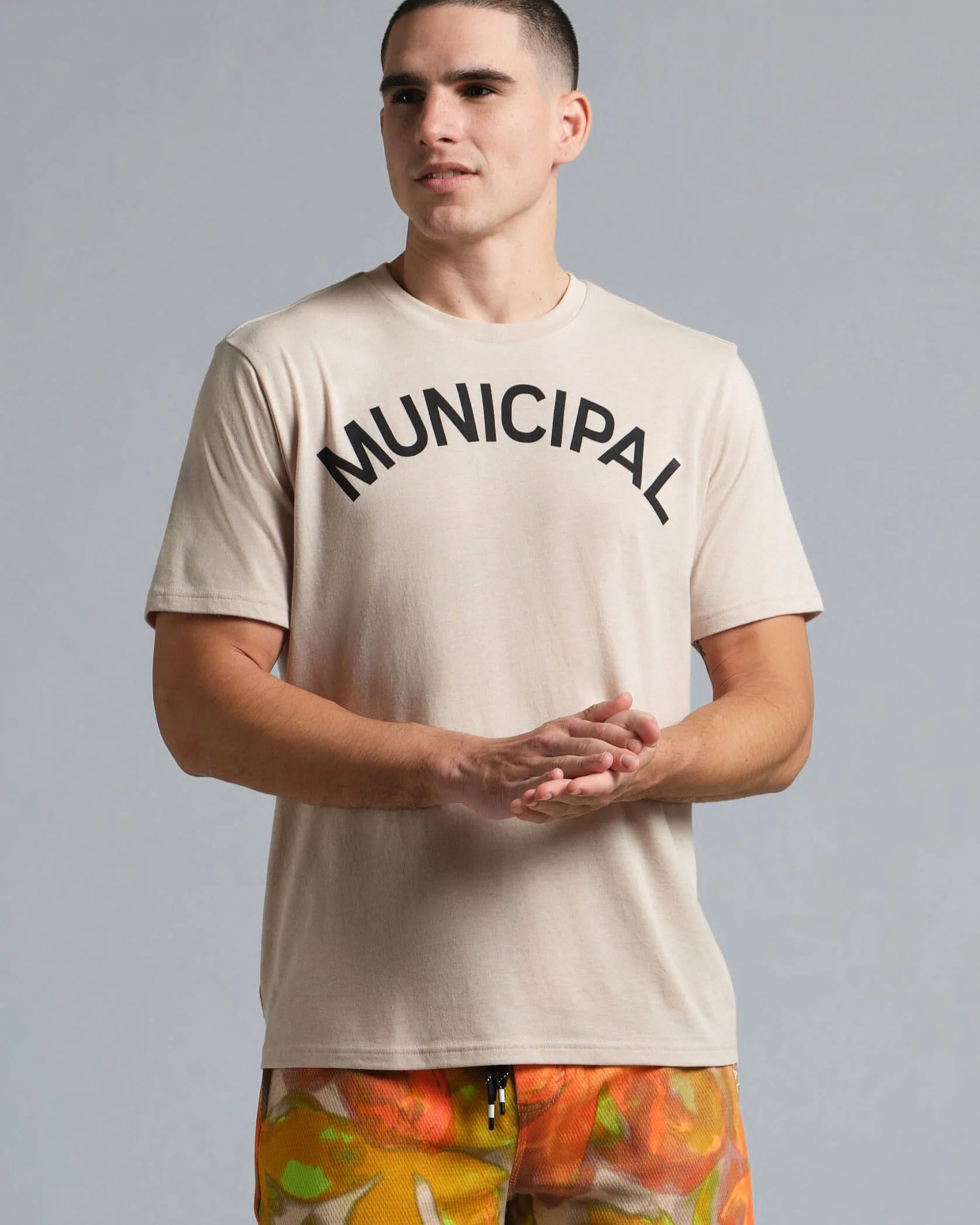 Municipal Origin Superblend Short Sleeve T-Shirt - Stone