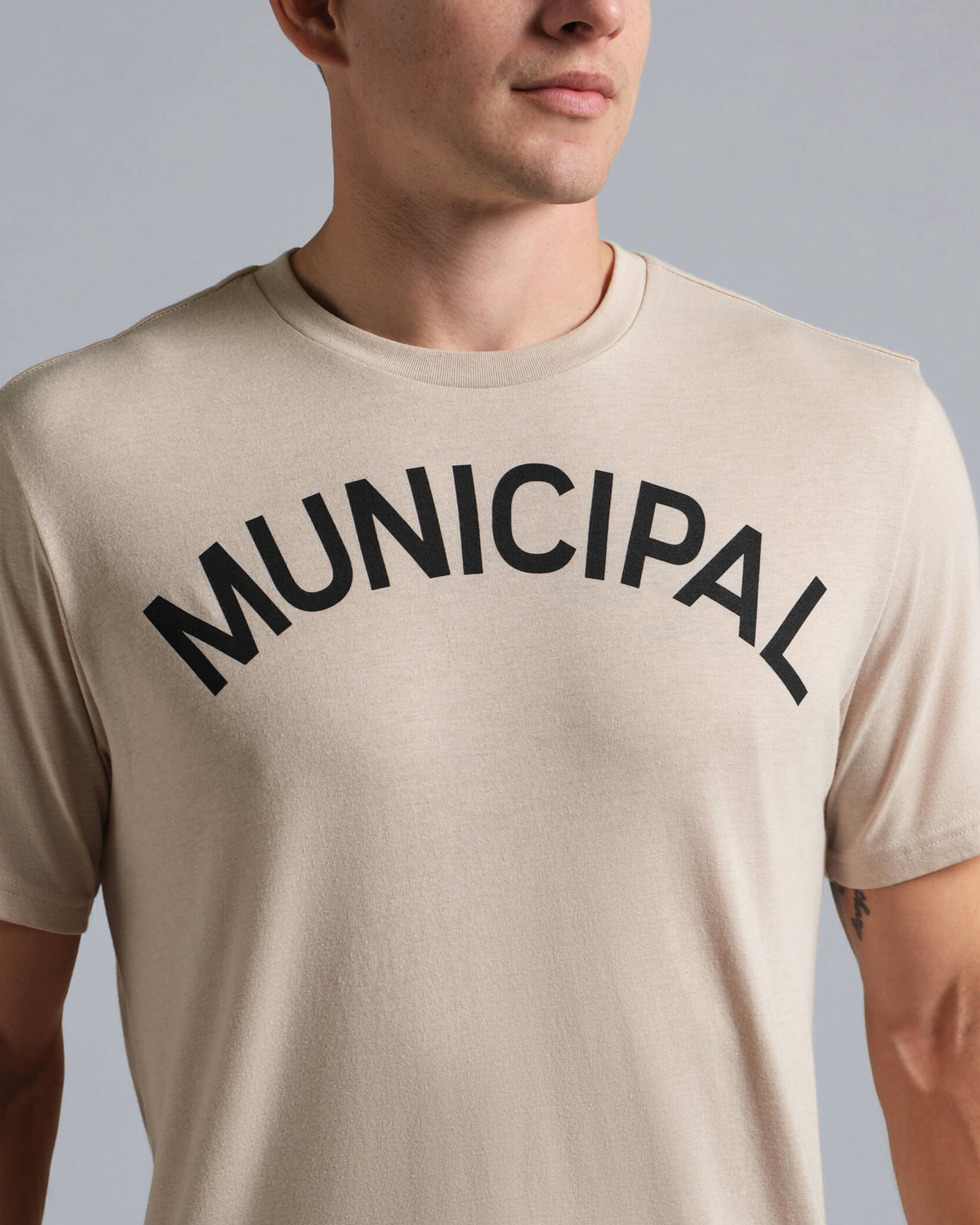 Municipal Origin Superblend Short Sleeve T-Shirt - Stone