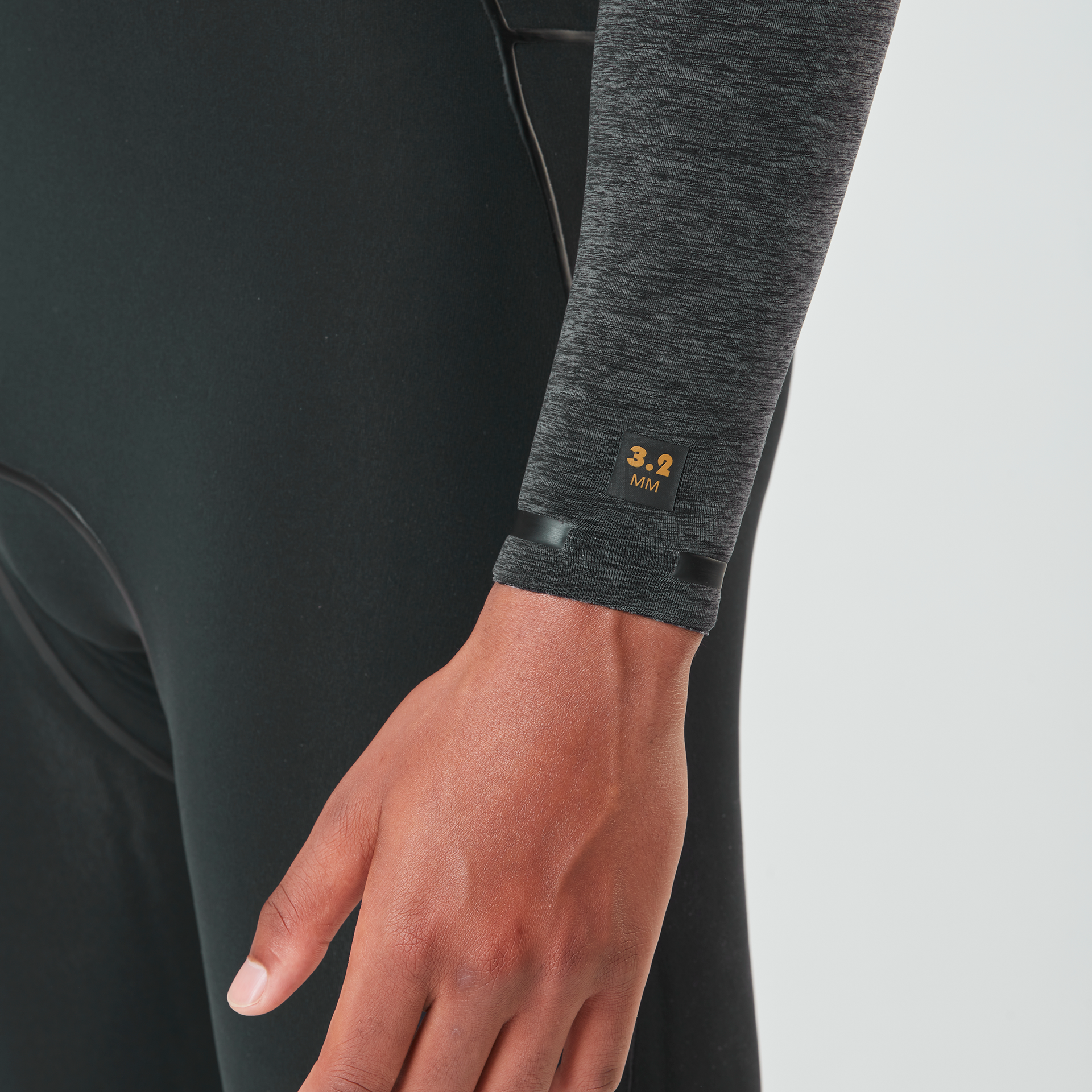 Picture 3/2mm Dome Front Chest Zip Fullsuit Wetsuit - BLACK