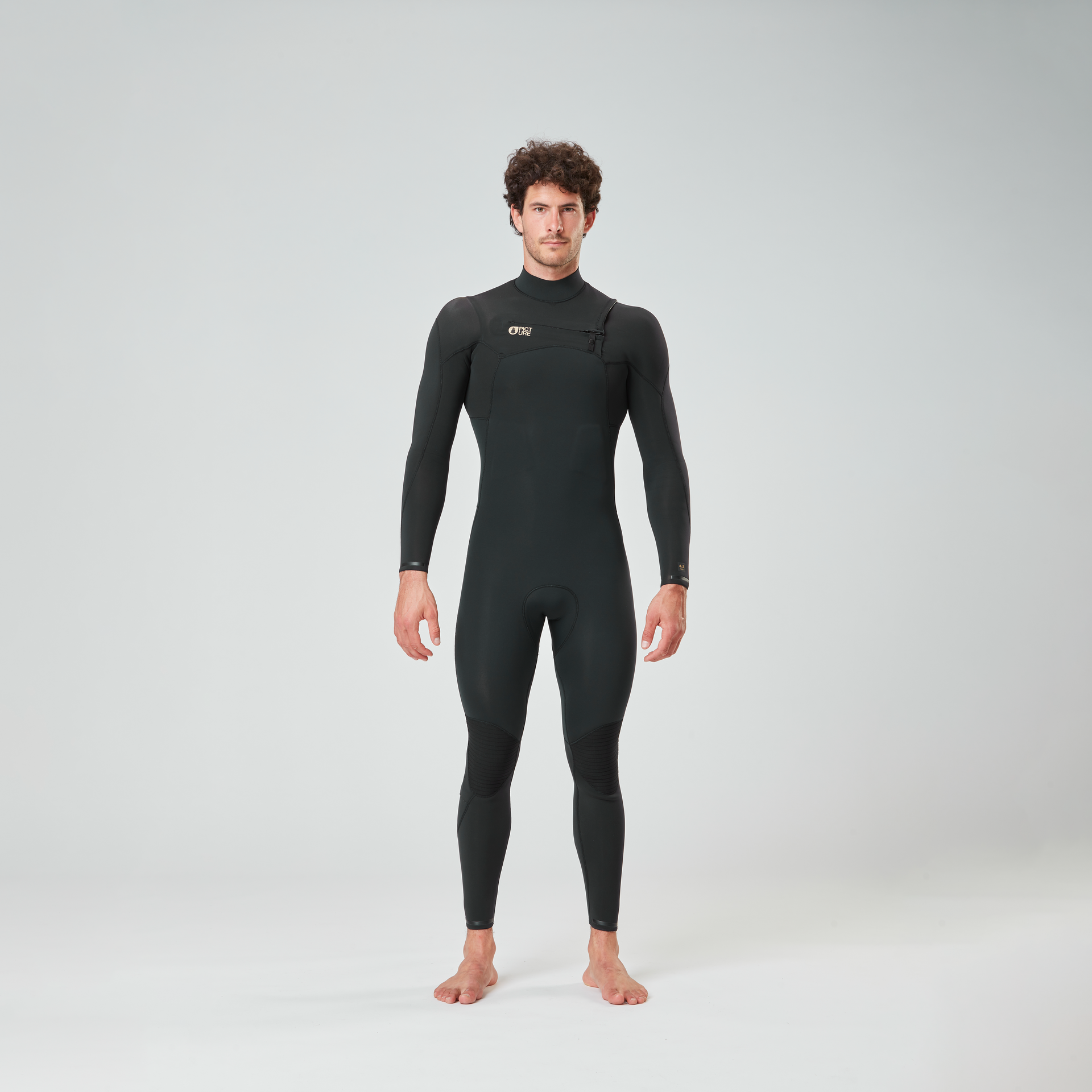 Picture Men's 4/3mm Equation Front Zip Fullsuit Wetsuit - BLACK