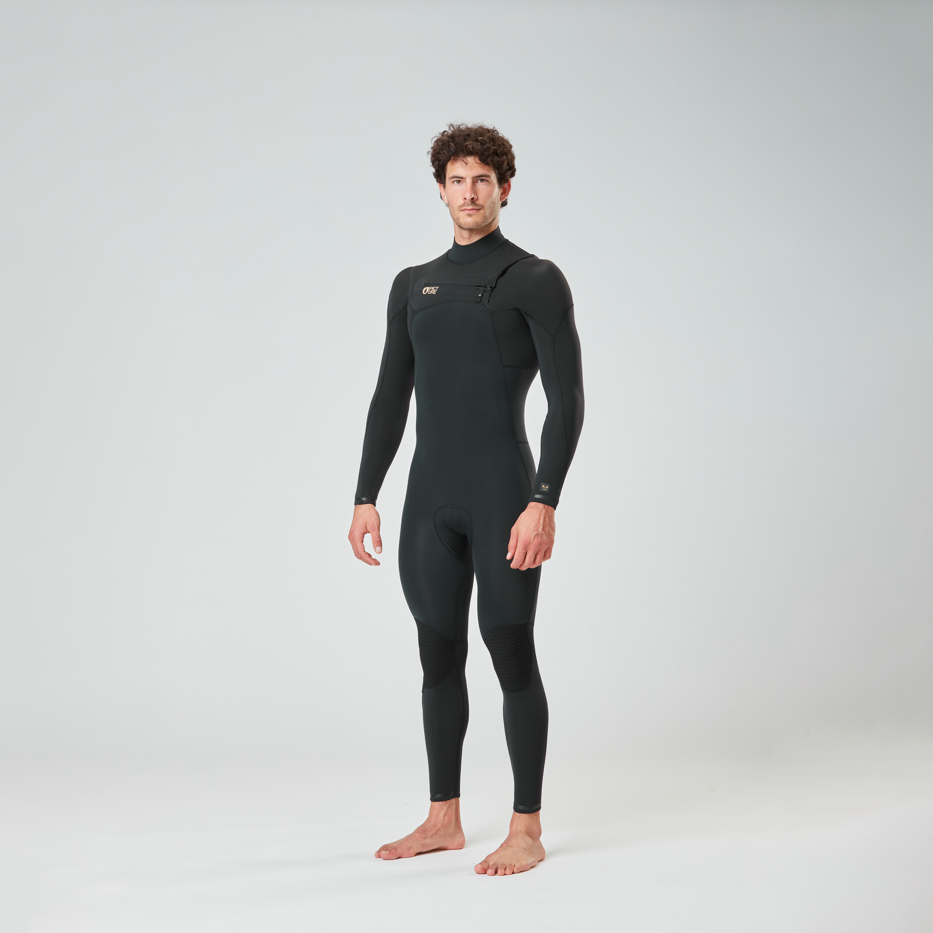 Picture Men's 4/3mm Equation Front Zip Fullsuit Wetsuit - BLACK