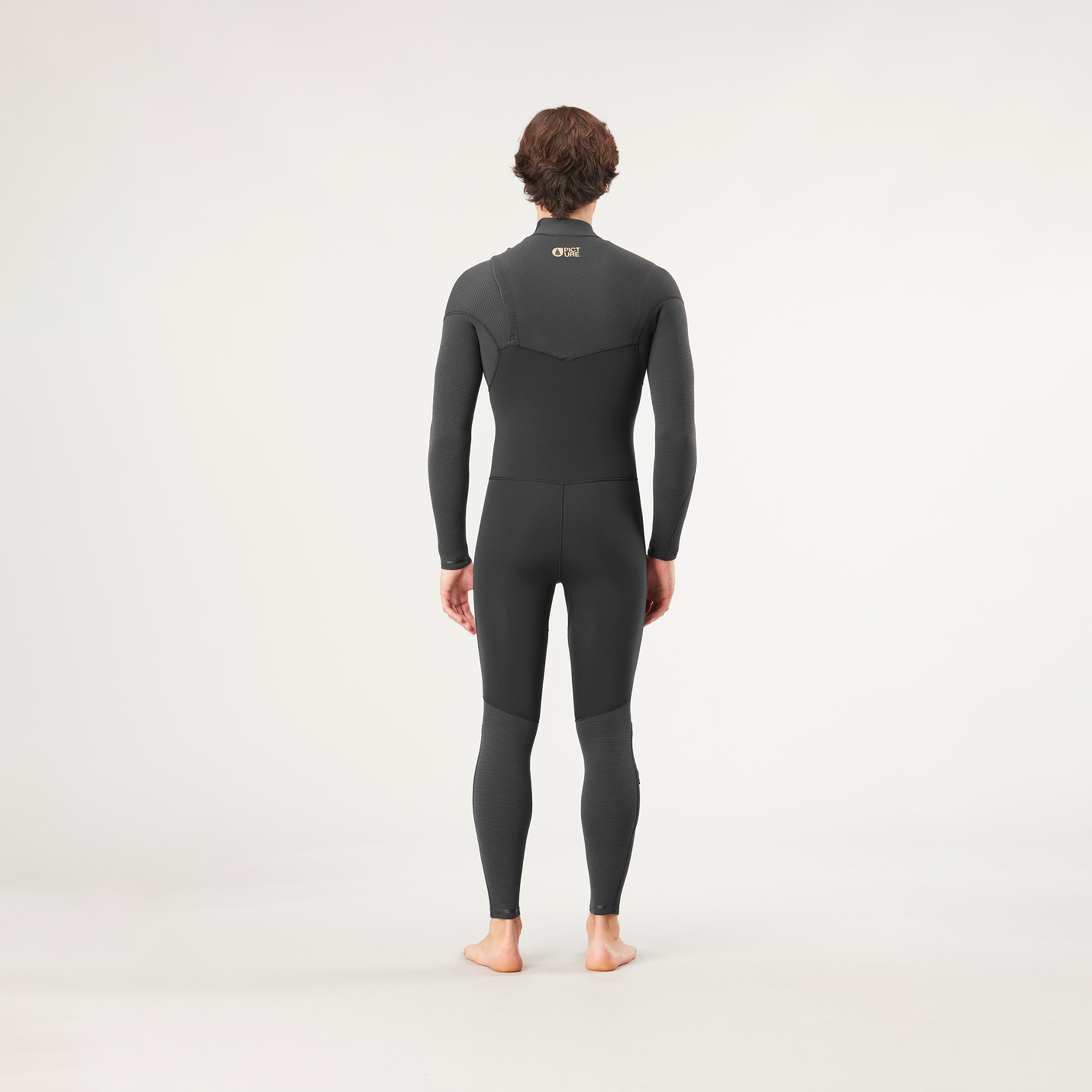 Picture Men's 4/3mm Equation Flex Skin Front Chest Zip Fullsuit Wetsuit - BLACK