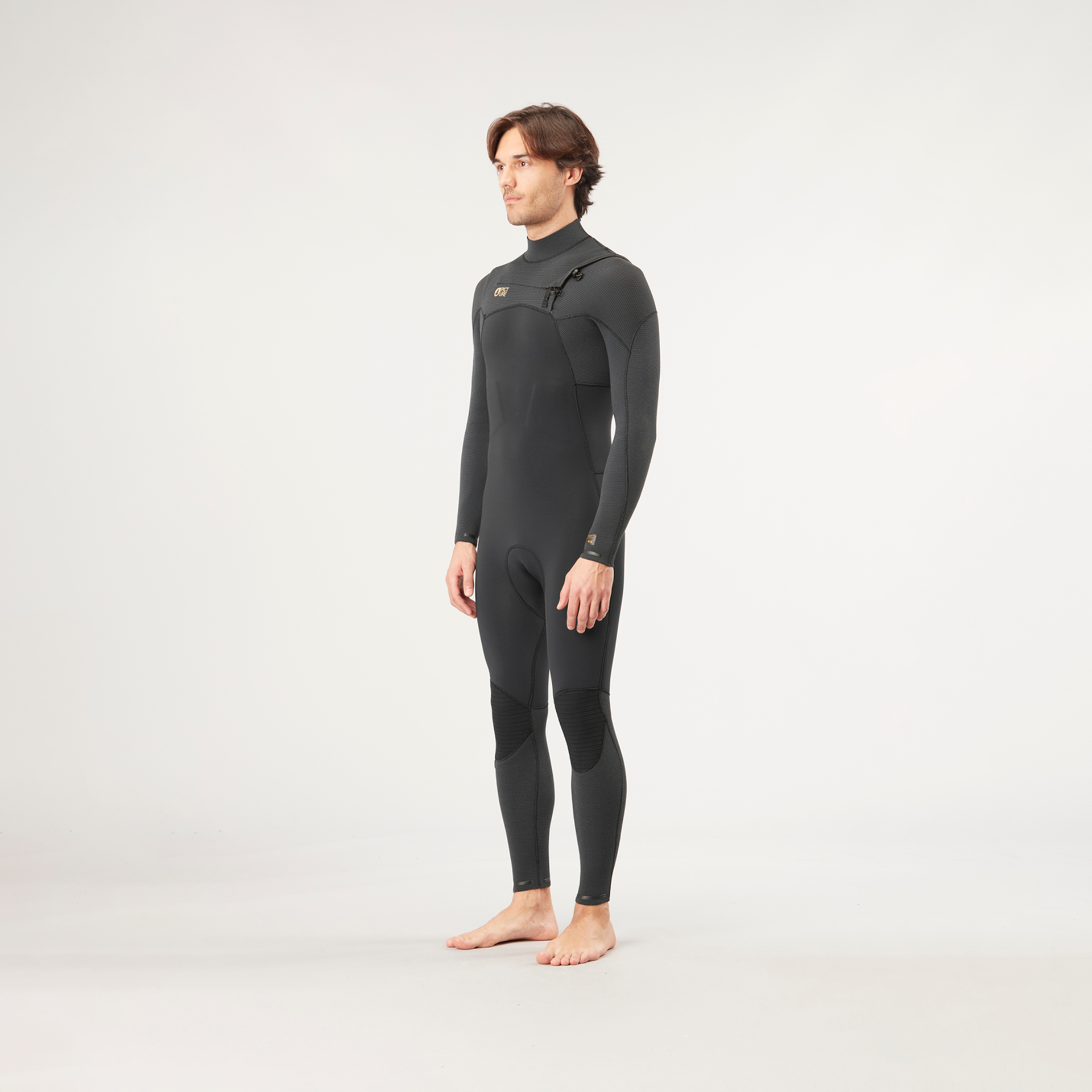 Picture Men's 4/3mm Equation Flex Skin Front Chest Zip Fullsuit Wetsuit - BLACK