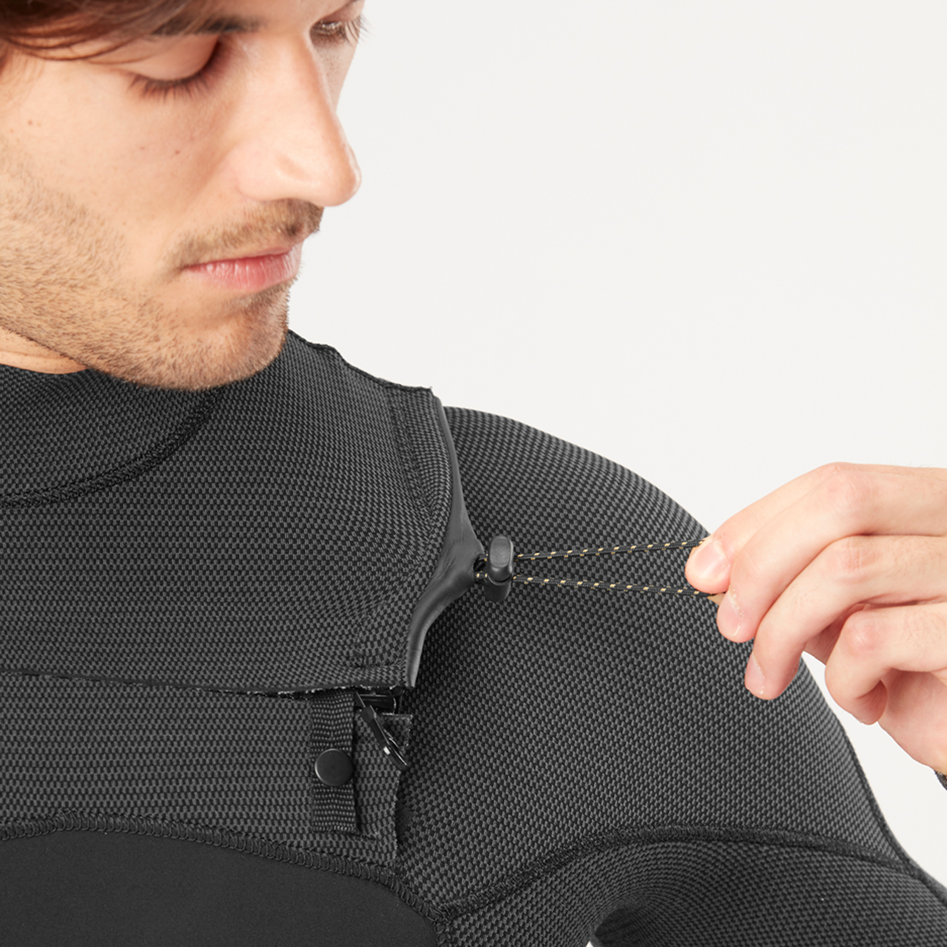 Picture Men's 4/3mm Equation Flex Skin Front Chest Zip Fullsuit Wetsuit - BLACK