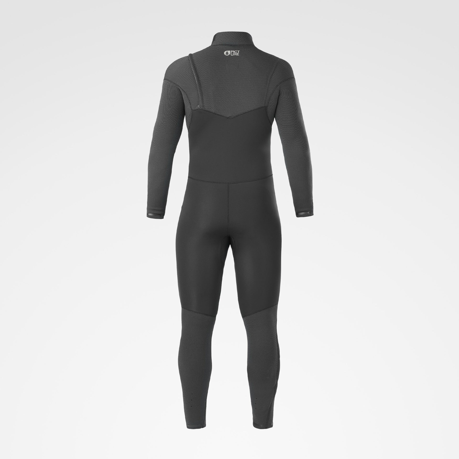 Picture Men's 4/3mm Equation Flex Skin Front Chest Zip Fullsuit Wetsuit - BLACK