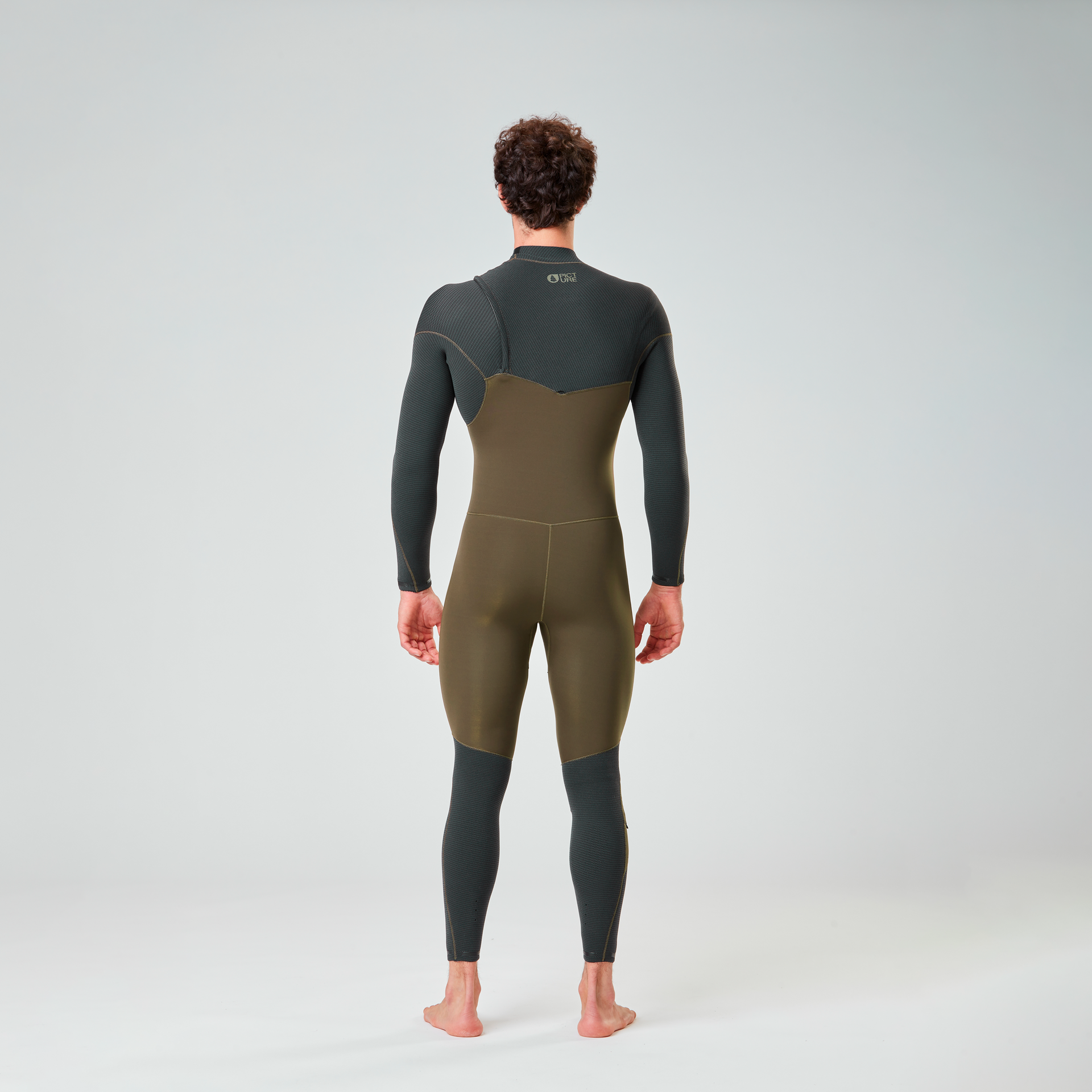 Picture Men's 4/3mm Equation Flex Skin Front Chest Zip Fullsuit Wetsuit - DARK ARMY GREEN
