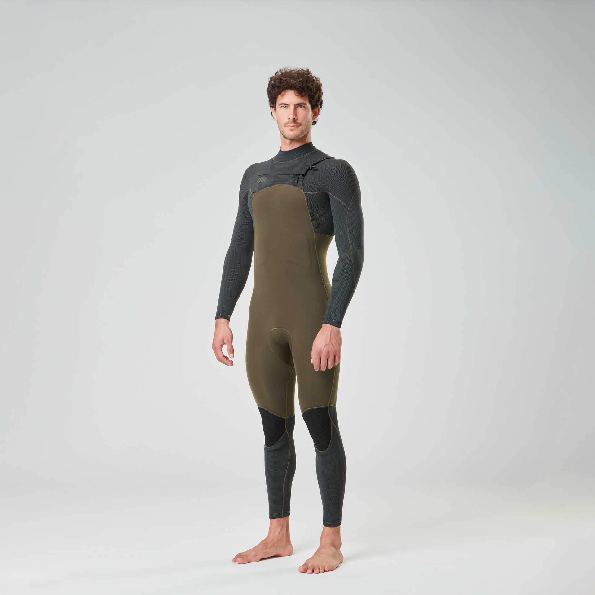 Picture Men's 4/3mm Equation Flex Skin Front Chest Zip Fullsuit Wetsuit - DARK ARMY GREEN