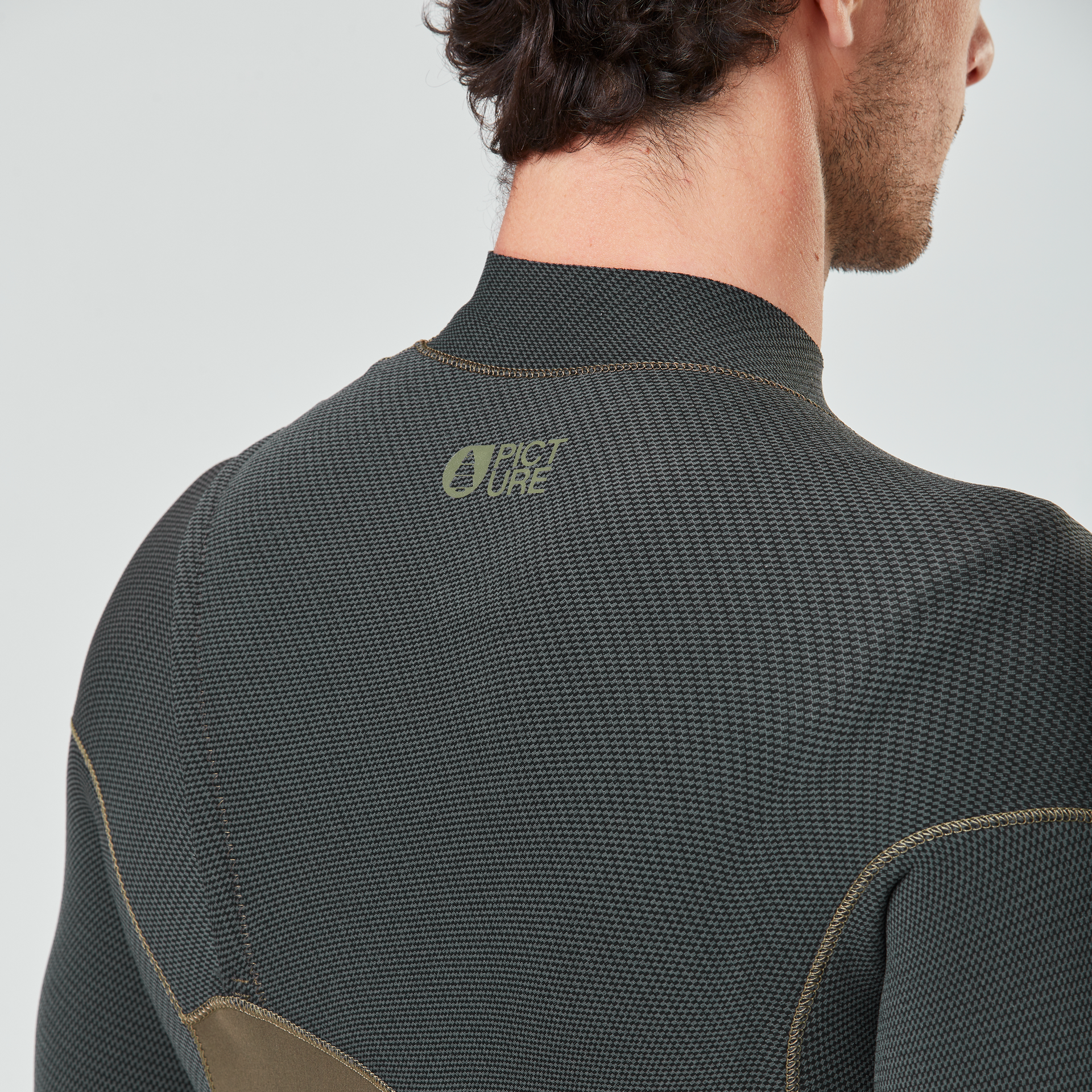 Picture Men's 4/3mm Equation Flex Skin Front Chest Zip Fullsuit Wetsuit - DARK ARMY GREEN