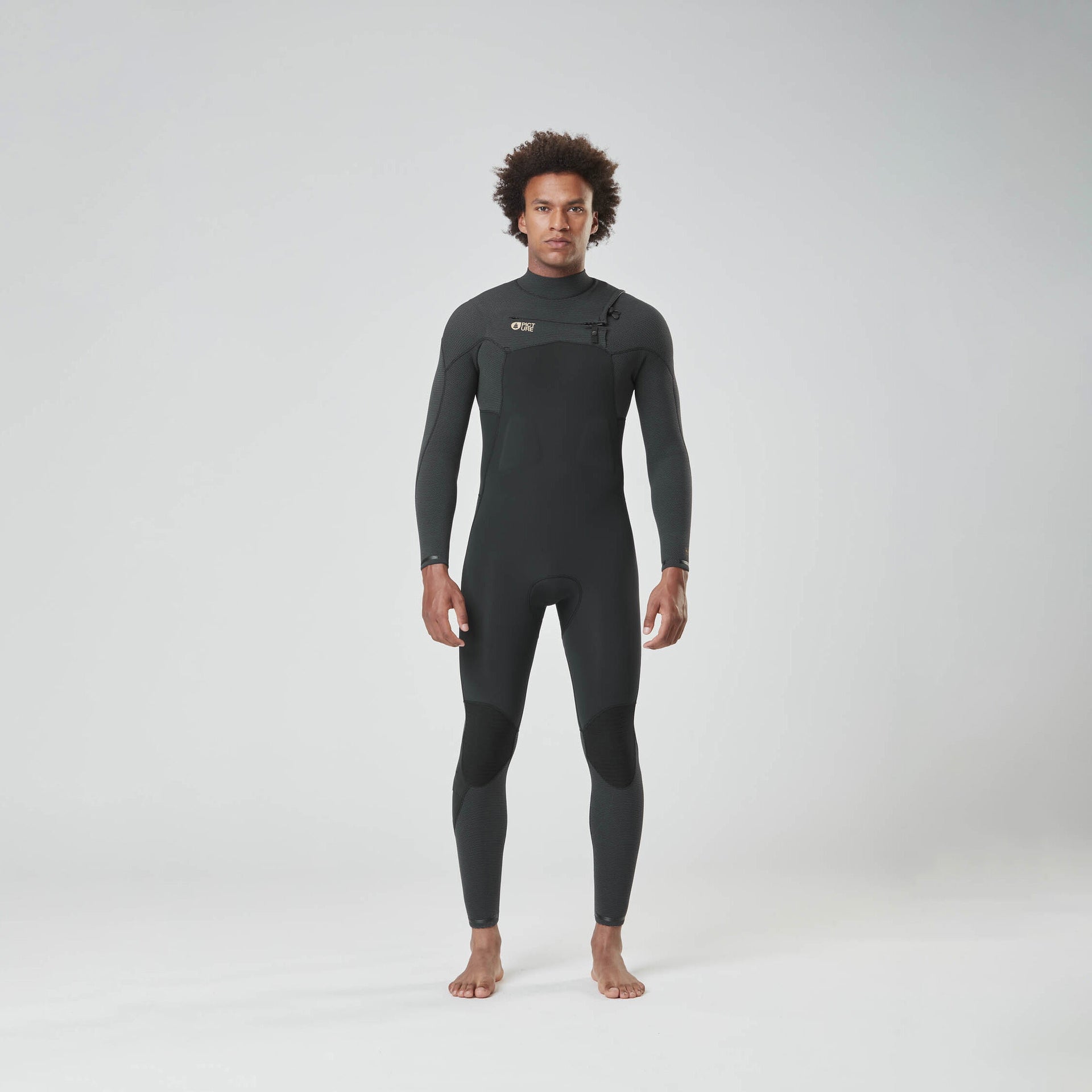 Picture 3/2mm Equation Flex Skin Front Chest Fullsuit Wetsuit - BLACK