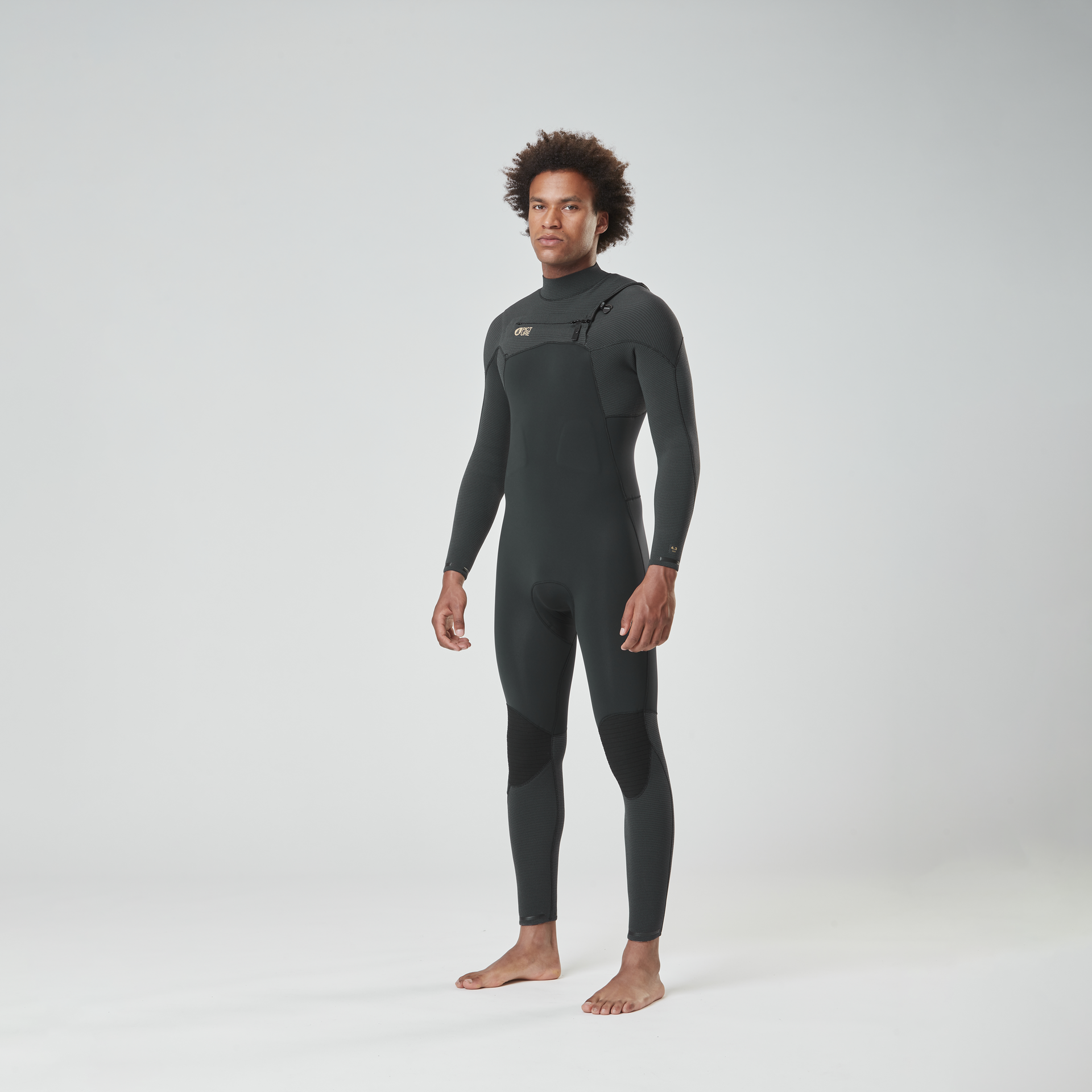 Picture 3/2mm Equation Flex Skin Front Chest Fullsuit Wetsuit - BLACK
