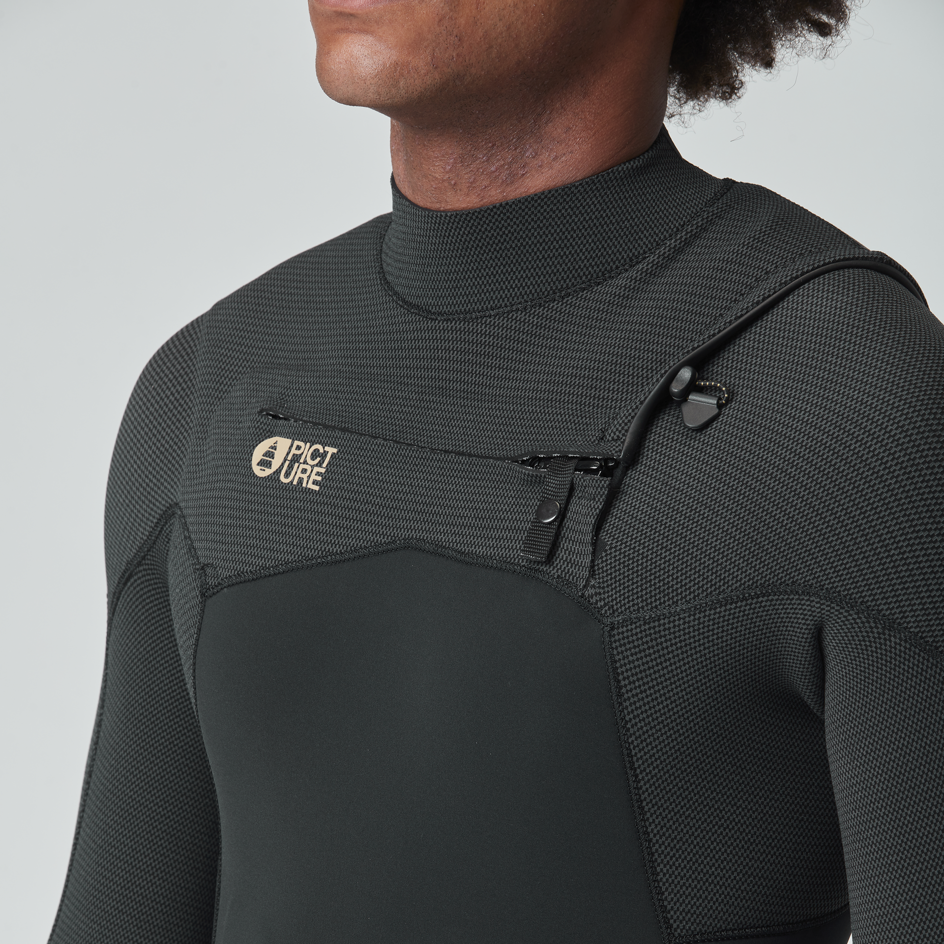 Picture 3/2mm Equation Flex Skin Front Chest Fullsuit Wetsuit - BLACK