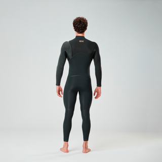 Picture 4/3mm Dome Front Chest Zip Fullsuit Wetsuit - BLACK