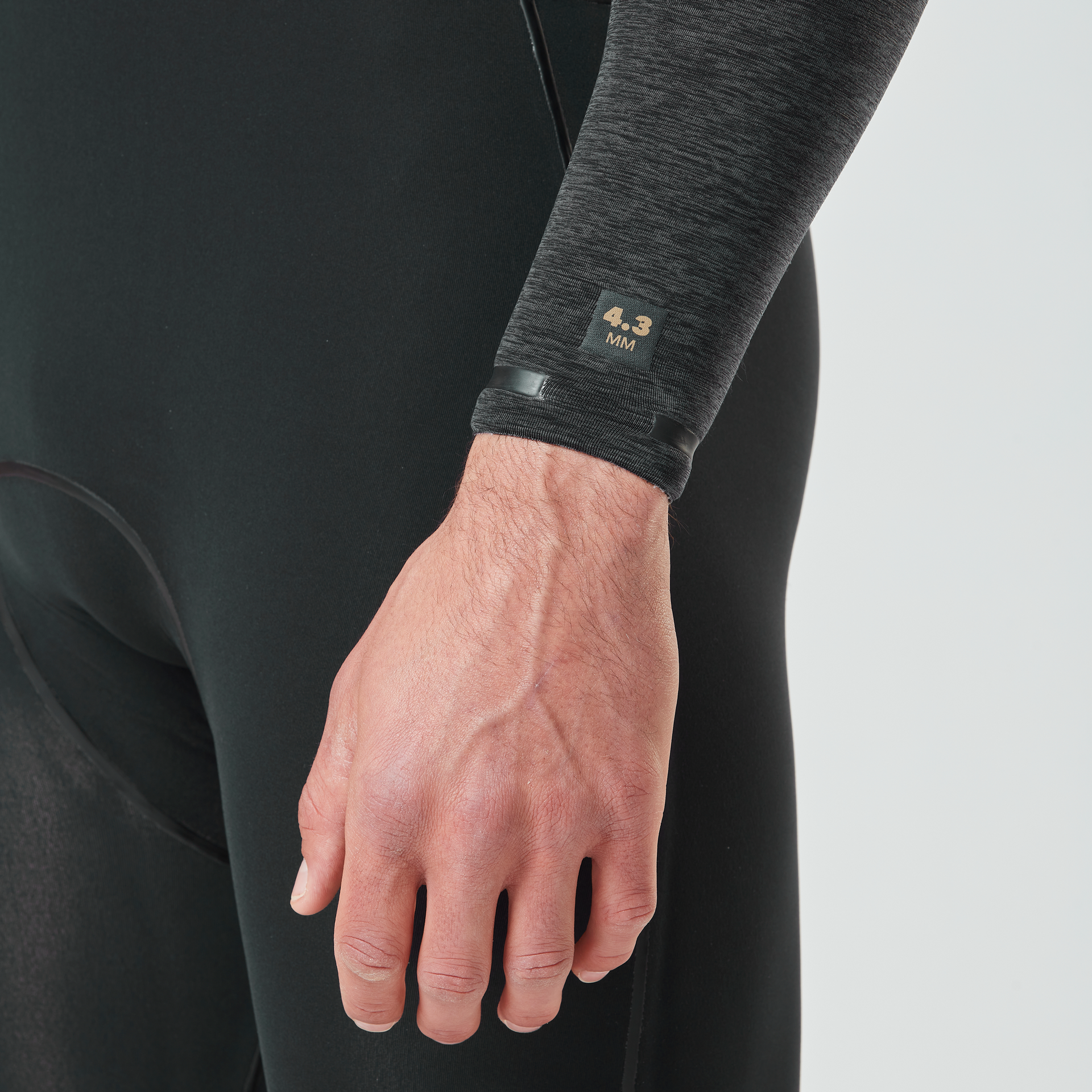 Picture 4/3mm Dome Front Chest Zip Fullsuit Wetsuit - BLACK